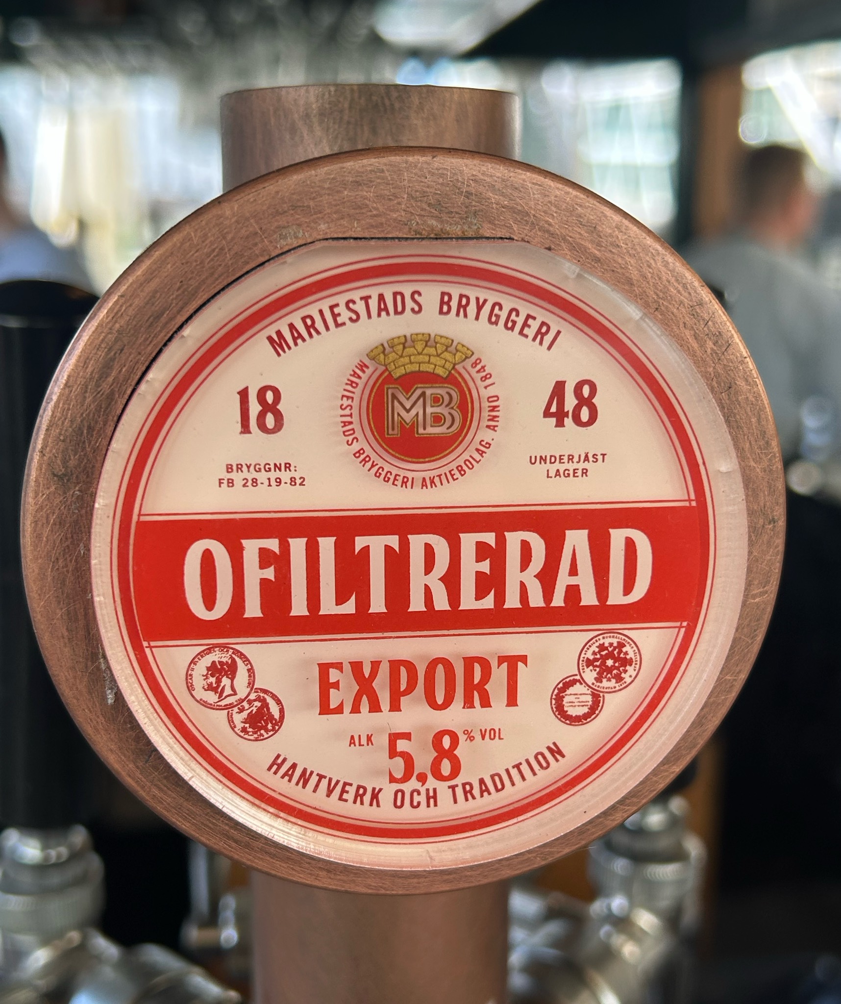 Mariestads Ofilterad Export, Sweden