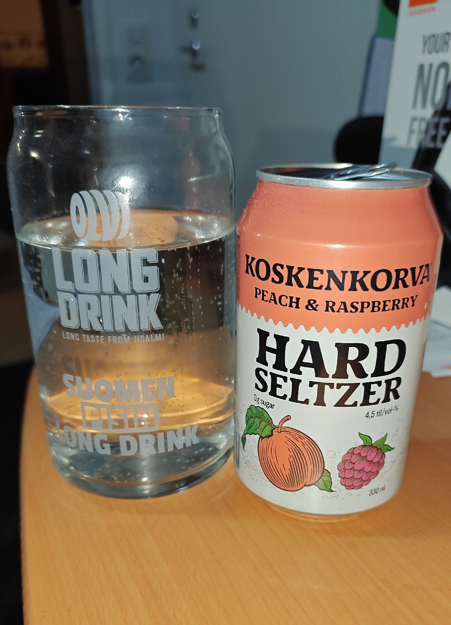 Koskenkorva Hard Seltzer Peach-Raspberry, Finland