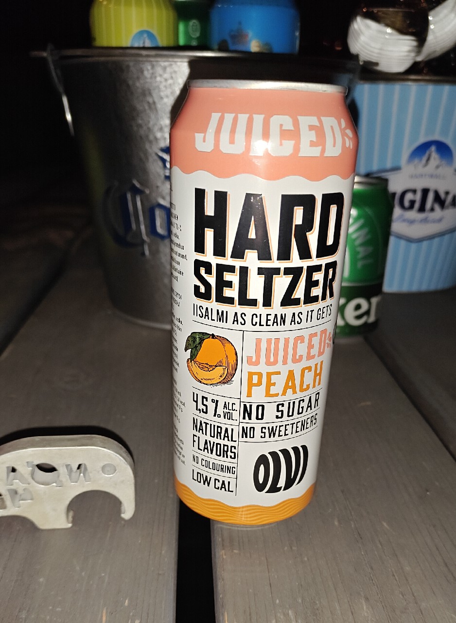 Hard Seltzer Juiced Peach, Olvi