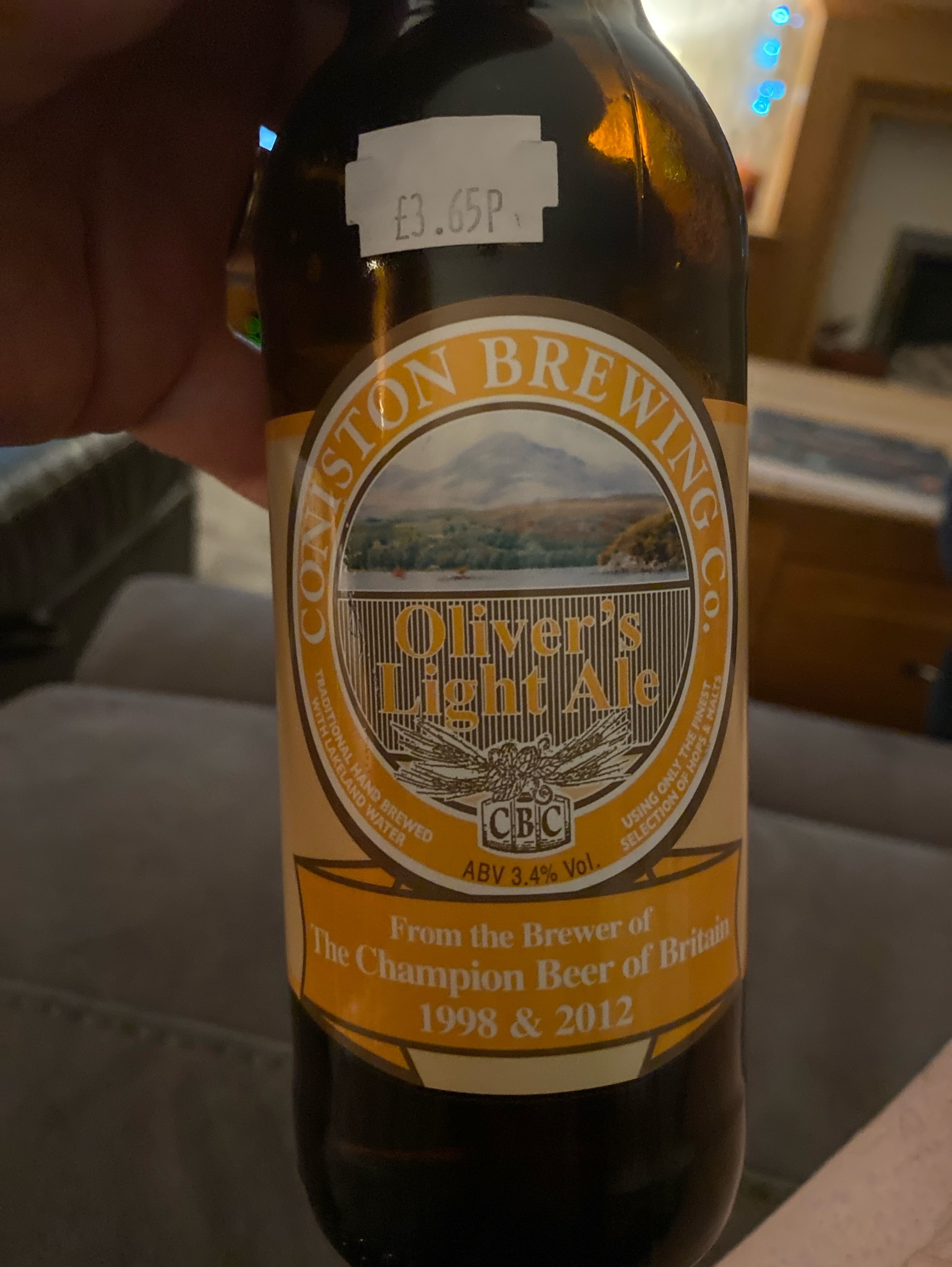 Oliver's Light Ale, Coniston Brewery