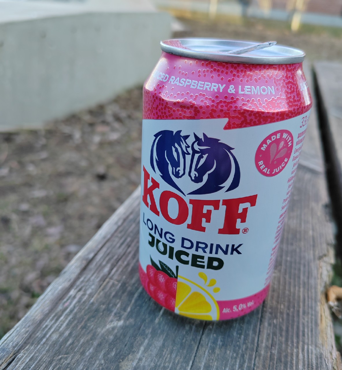 KOFF Long Drink Juiced Raspberry-Lemon, Finland