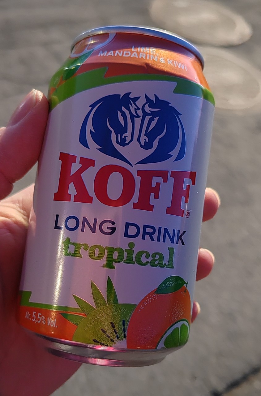 KOFF Long Drink Gin & Tropical Lime-Mandarin-Kiwi, Finland