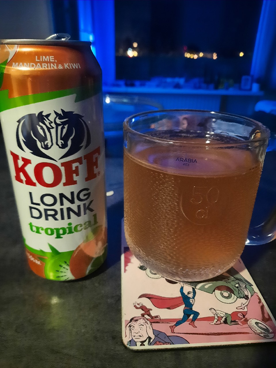 KOFF Long Drink Gin & Tropical Lime-Mandarin-Kiwi, Finland