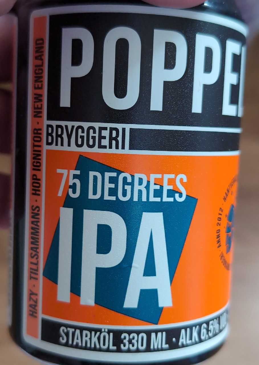 75 Degrees IPA, Poppels Bryggeri
