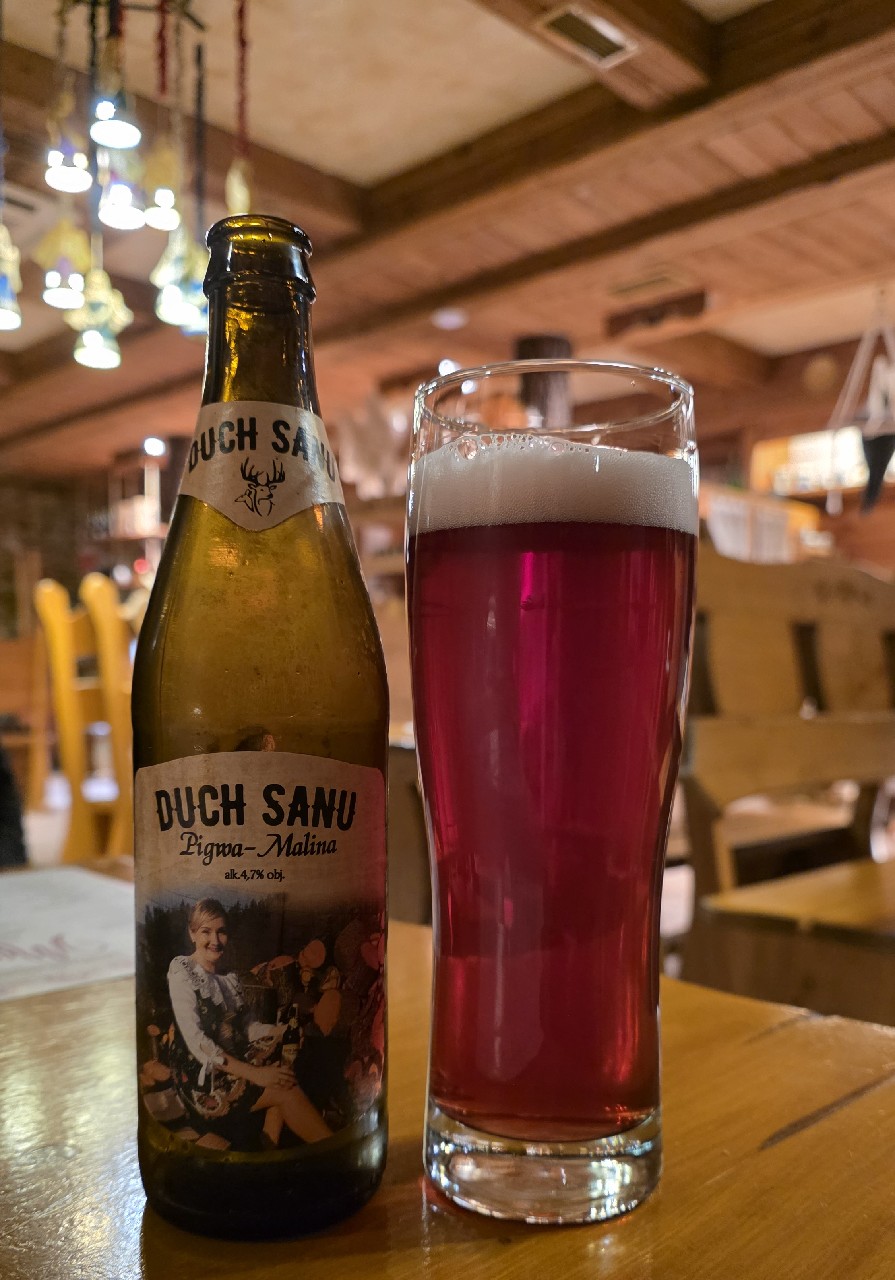 Duch Sanu Pigwa Malina, Wyprodukowano W Browarze