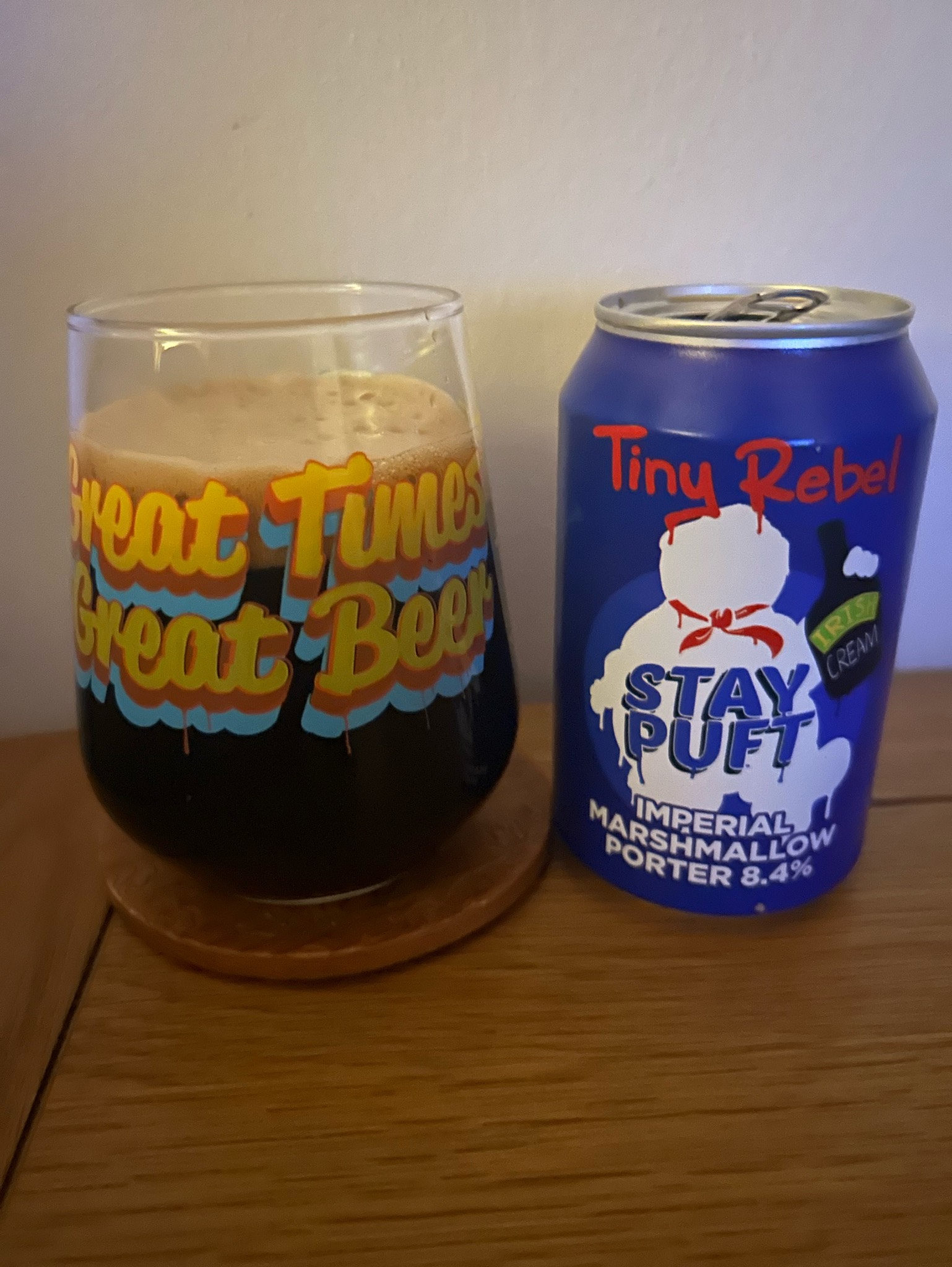 Stay Puft: Irish Cream Imperial Marshmallow Porter, Tiny Rebel Brewing
