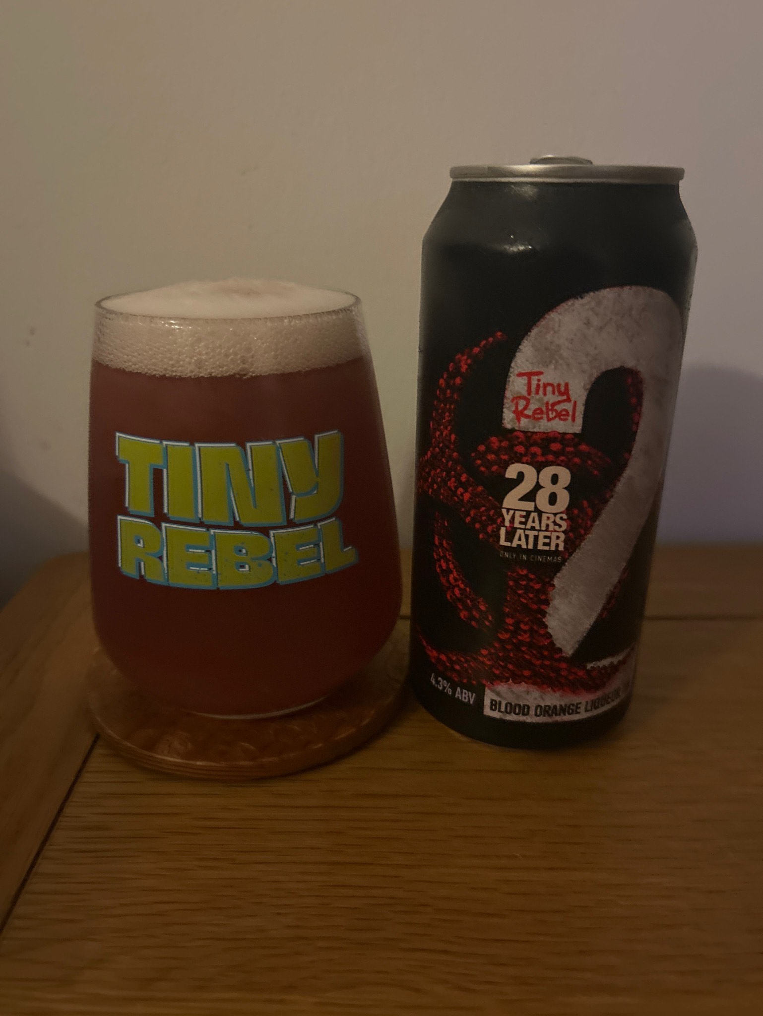 28 Years Later - Blood Orange Liqueur IPA, Tiny Rebel Brewing