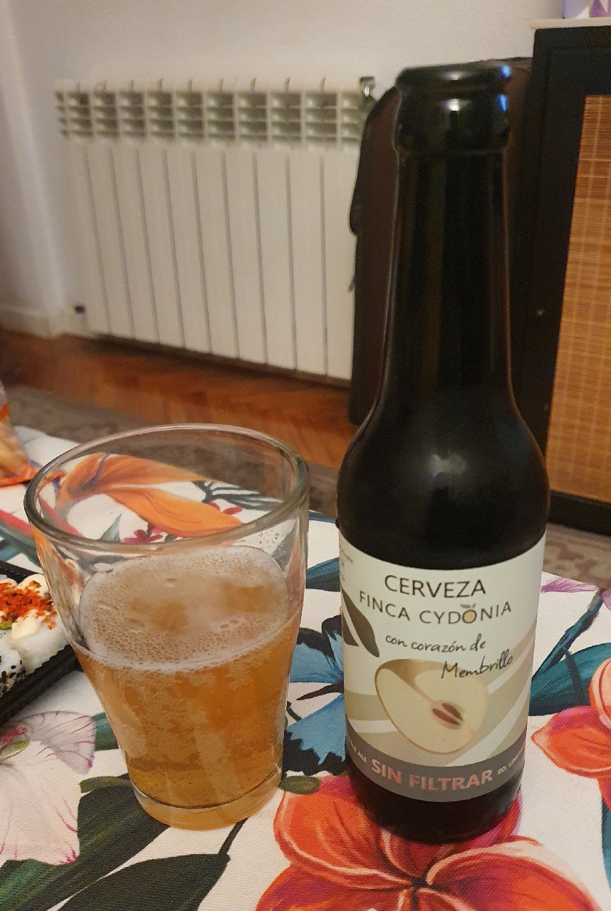 Cerveza Finca Cydonia con corazón de membrillo, Valviejo Brewery, S.L.