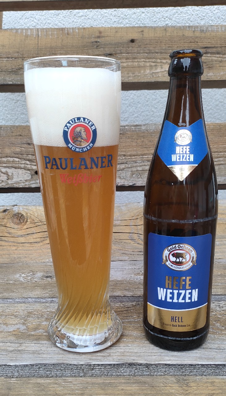 Gold Ochsen Hefeweizen Hell, Brauerei Gold Ochsen