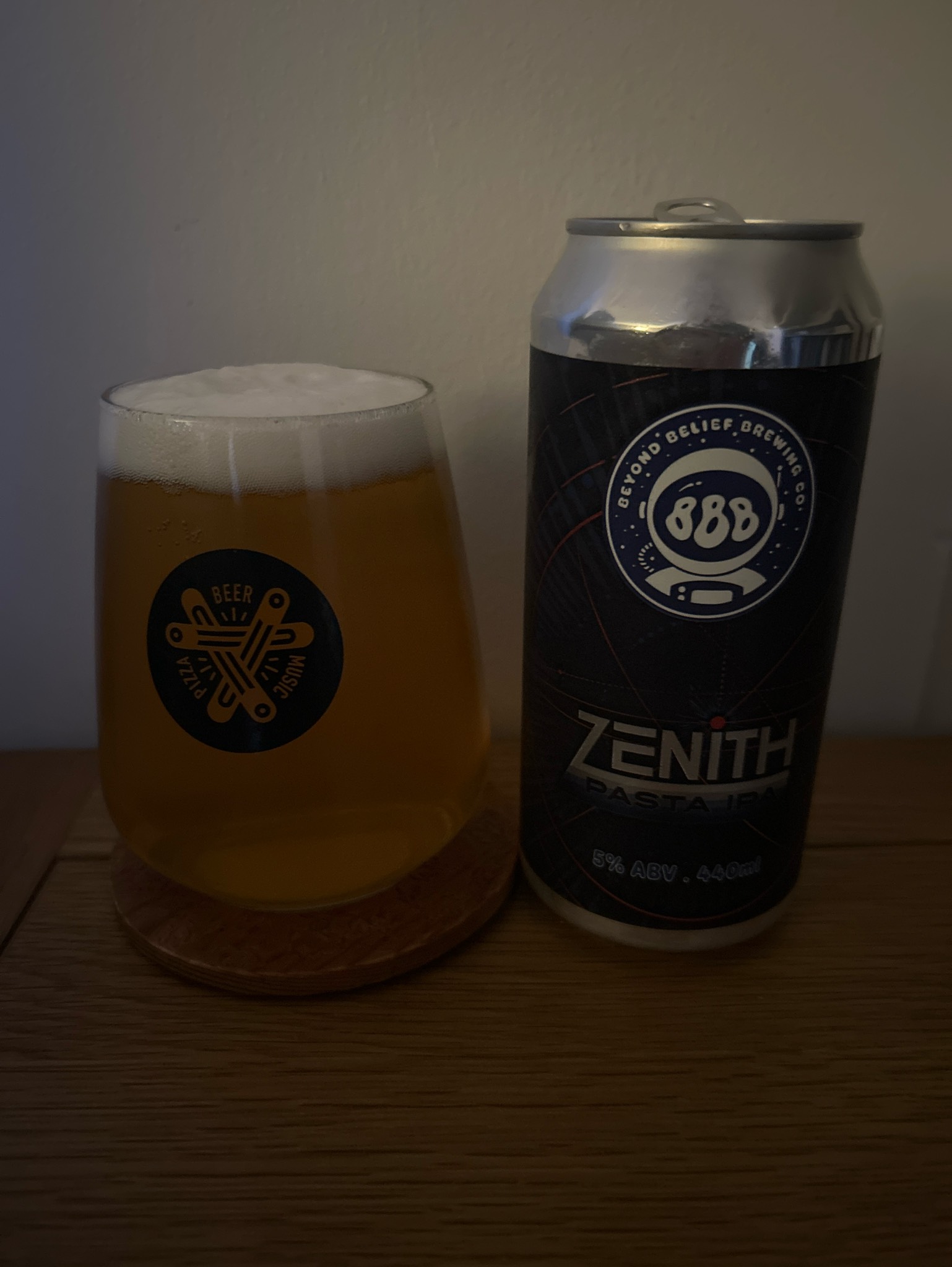 Zenith Pasta IPA, Beyond Belief Brewery