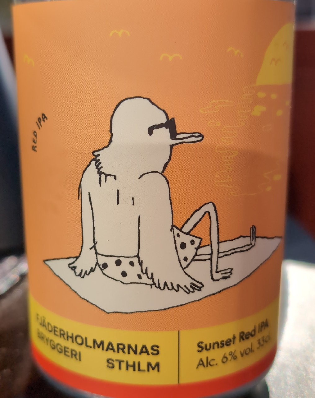 fjäderholmaranas sunset red ipa, Fjäderholmarnas Bryggeri