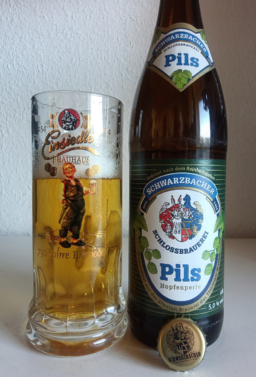 Schwarzbacher Hopfenperle Pils, Schloßbrauerei Schwarzbach