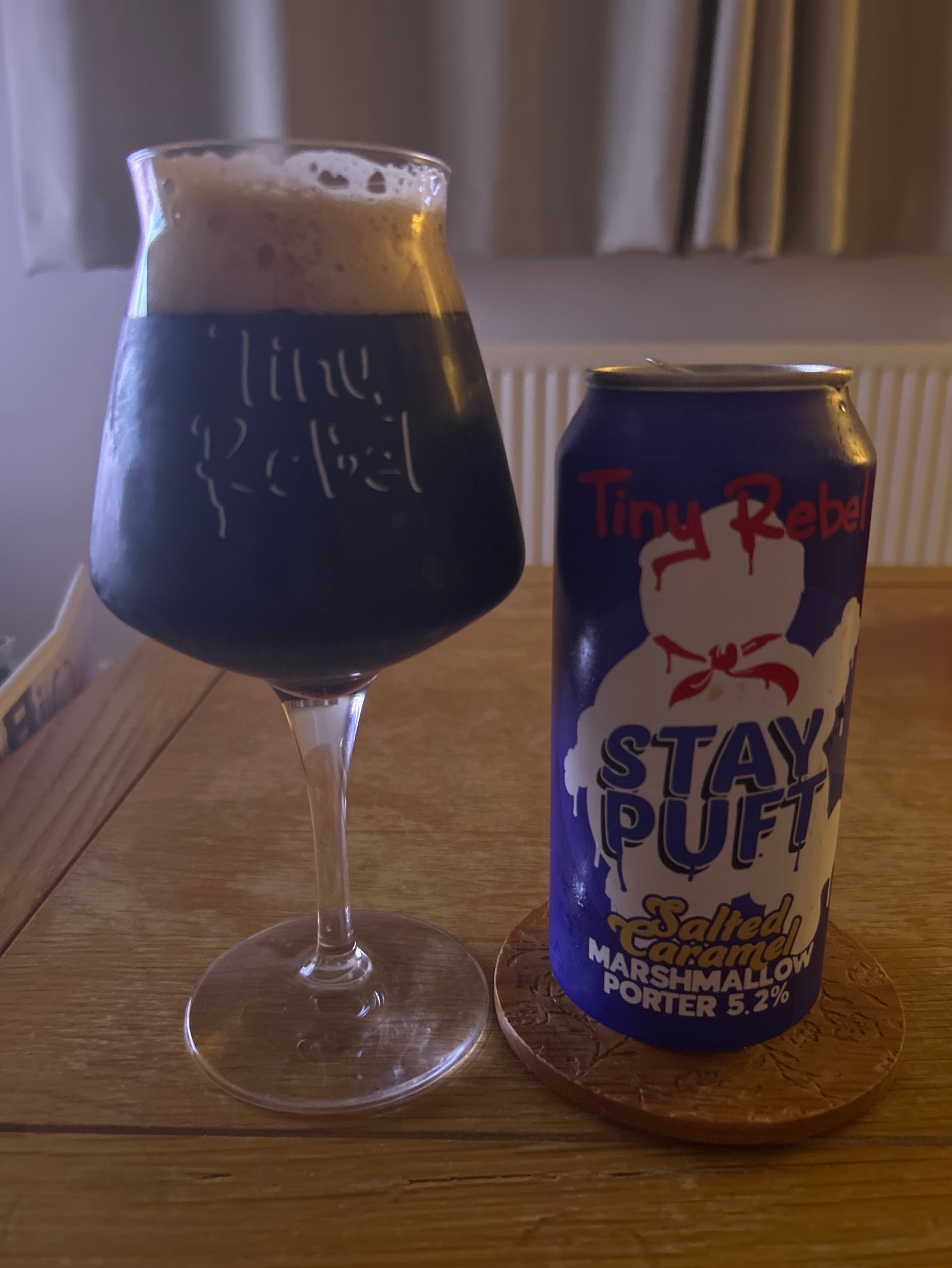 Stay Puft: Salted Caramel Marshmallow Porter, Tiny Rebel Brewing