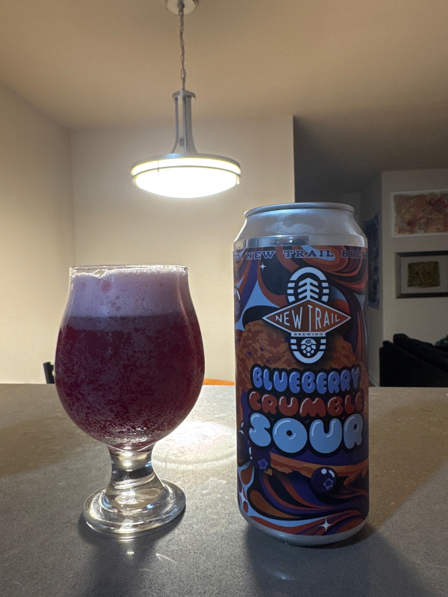 Blueberry crumble sour, New Trail Brewing Co