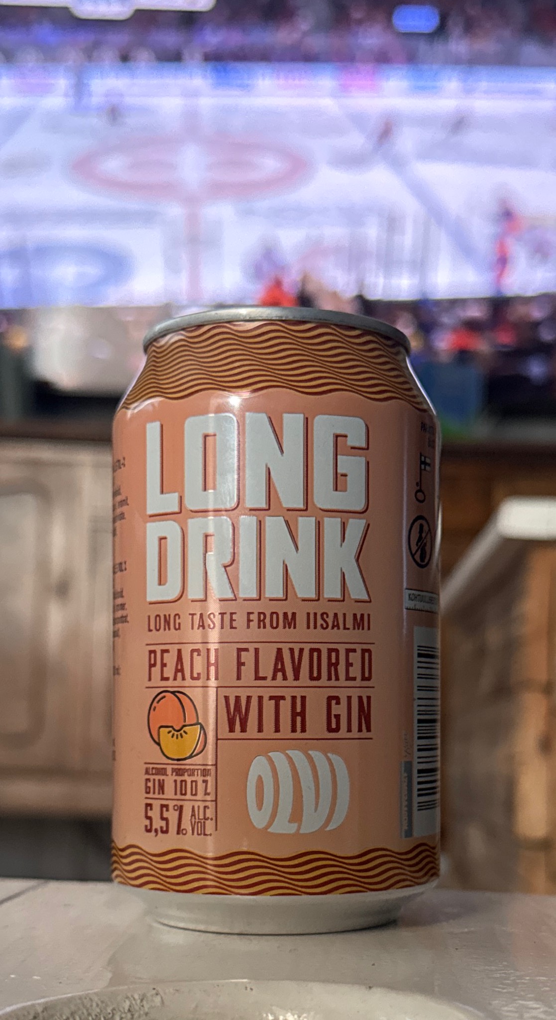 OLVI Long Drink Peach, Finland
