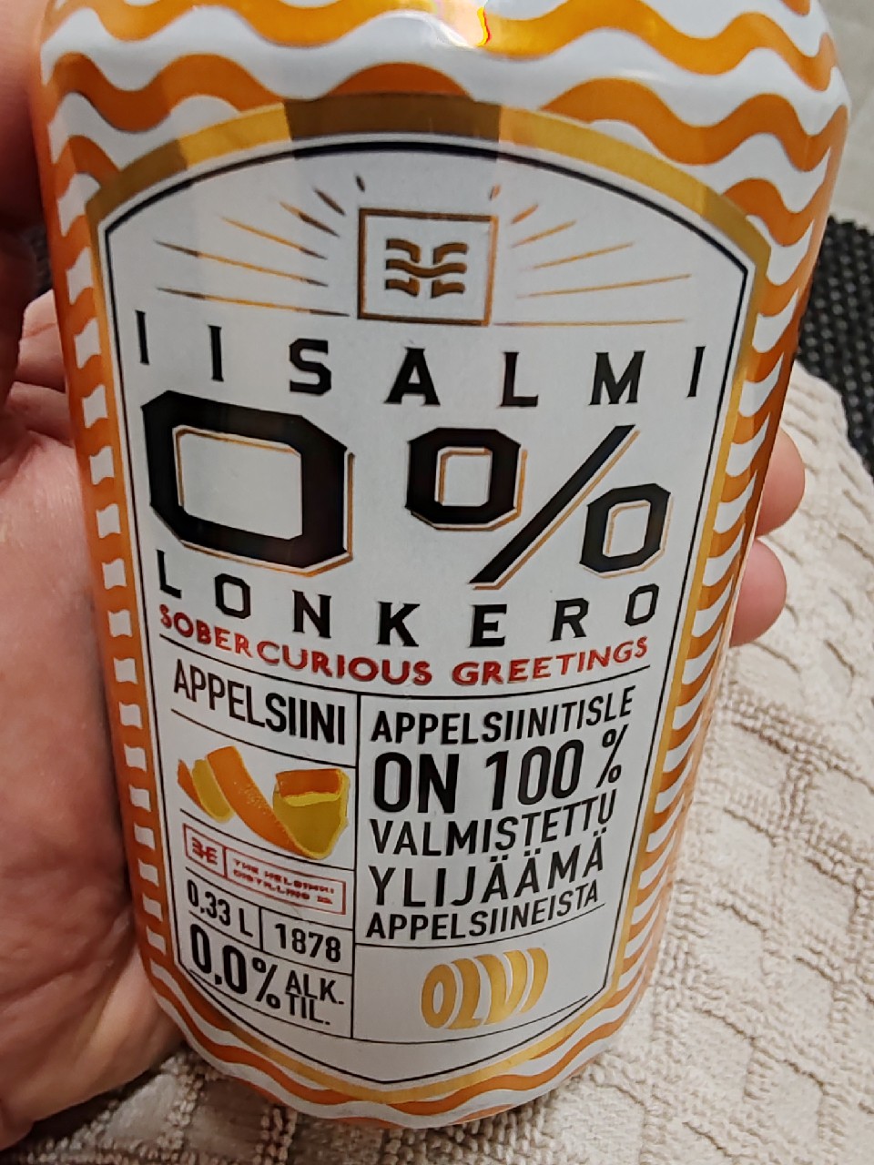 Olvi Iisalmi Appelsiini Alkoholiton Lonkero 0%, Finland