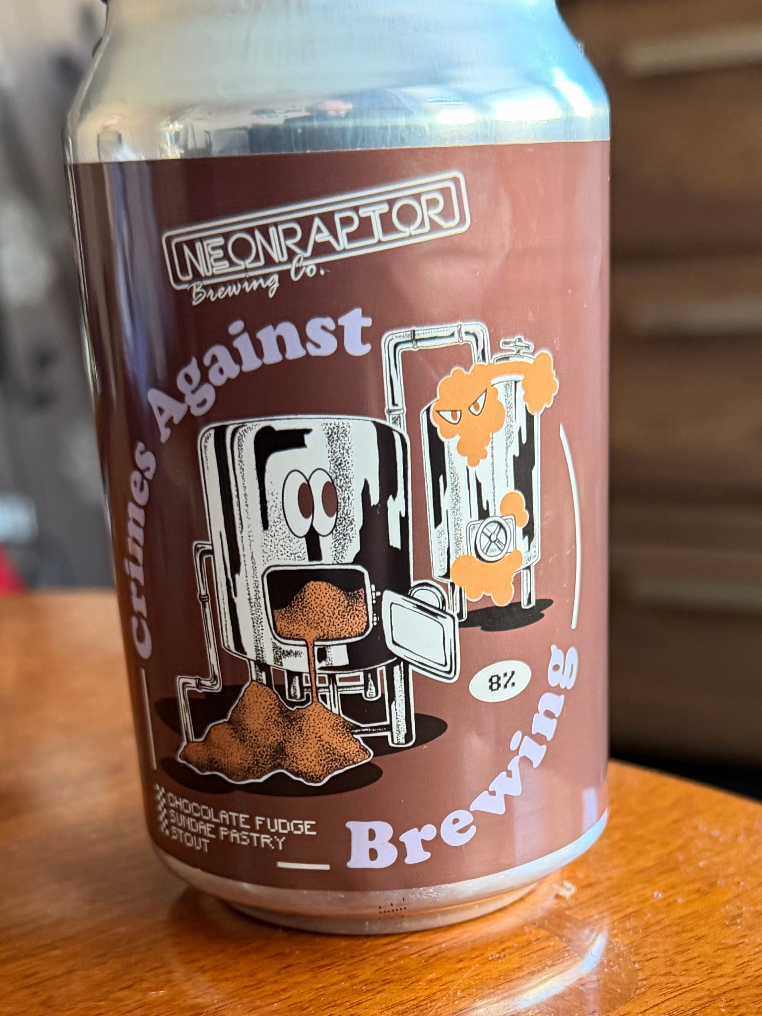 Crimes Against Brewing: Chocolate Fudge Sundae Pastry Stout, Neon Raptor Brewing Co.