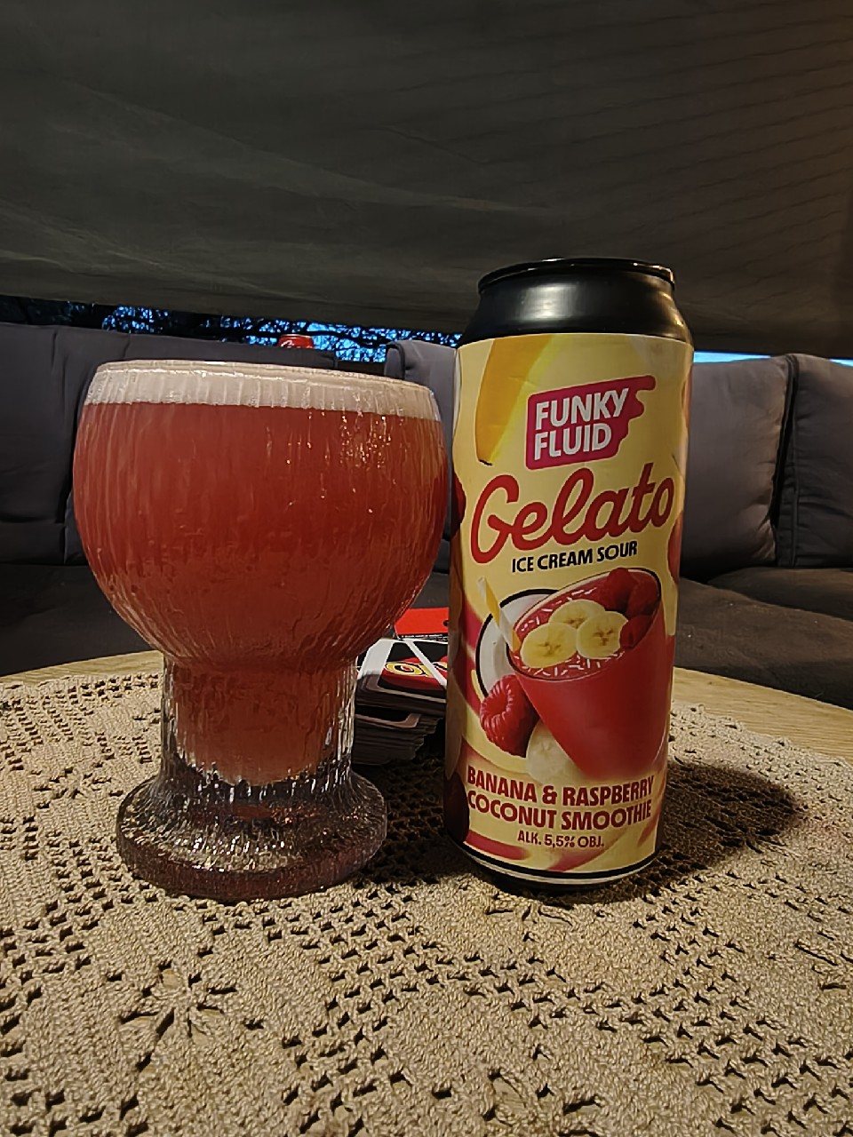 Gelato: Banana & Raspberry Coconut Smoothie, Poland