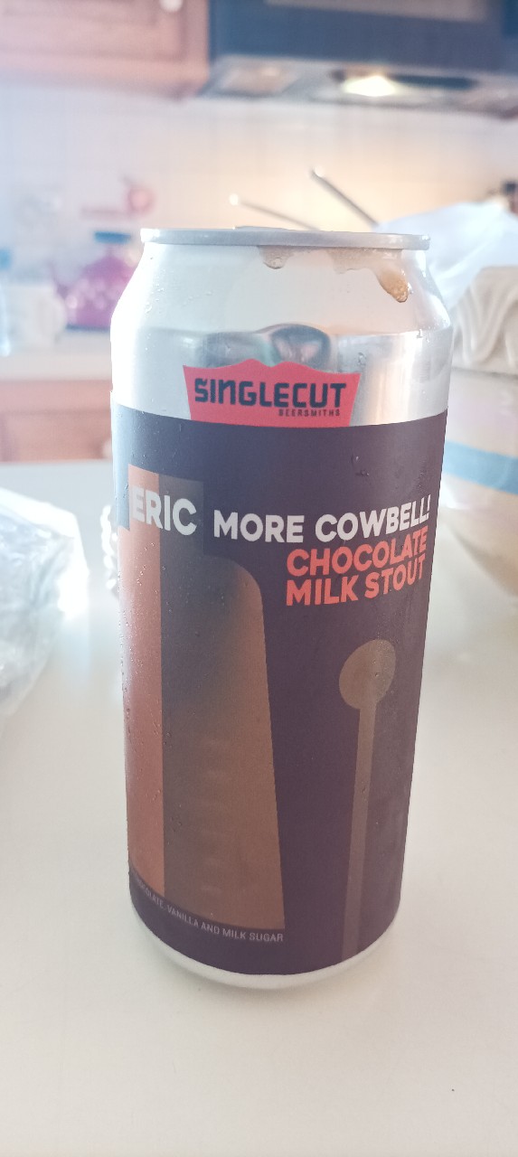 Eric More Cowbell! Milk Stout, SingleCut Beersmiths