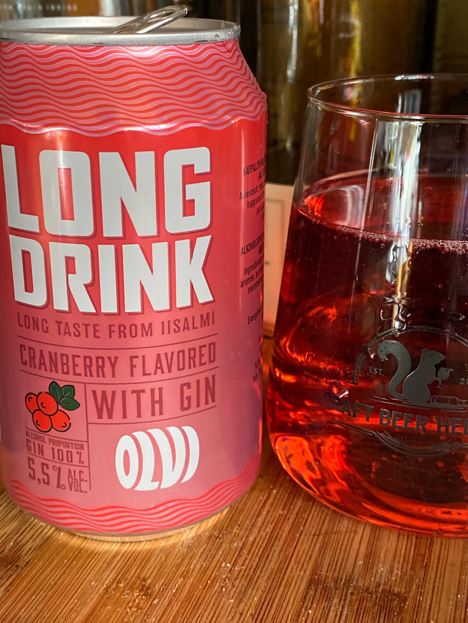 OLVI Long Drink Cranberry, Finland