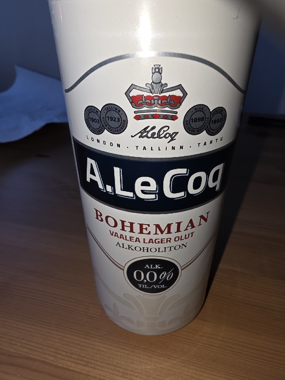 A.Le Coq Bohemian Pale Lager Beer Alcohol Free, Estonia