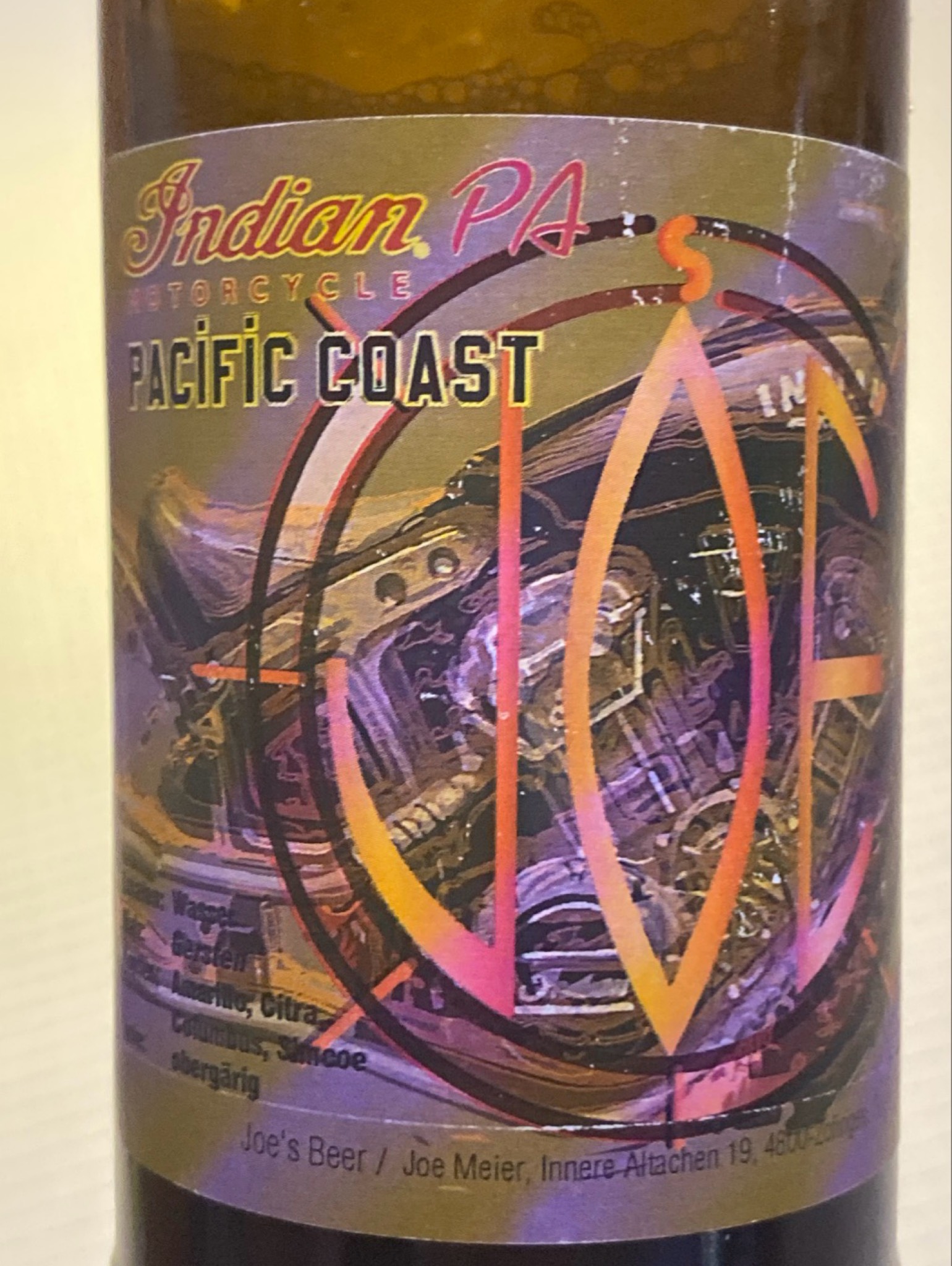 Brewing #008 Indian Motorcycle Pacific Coast, Joe's Beer