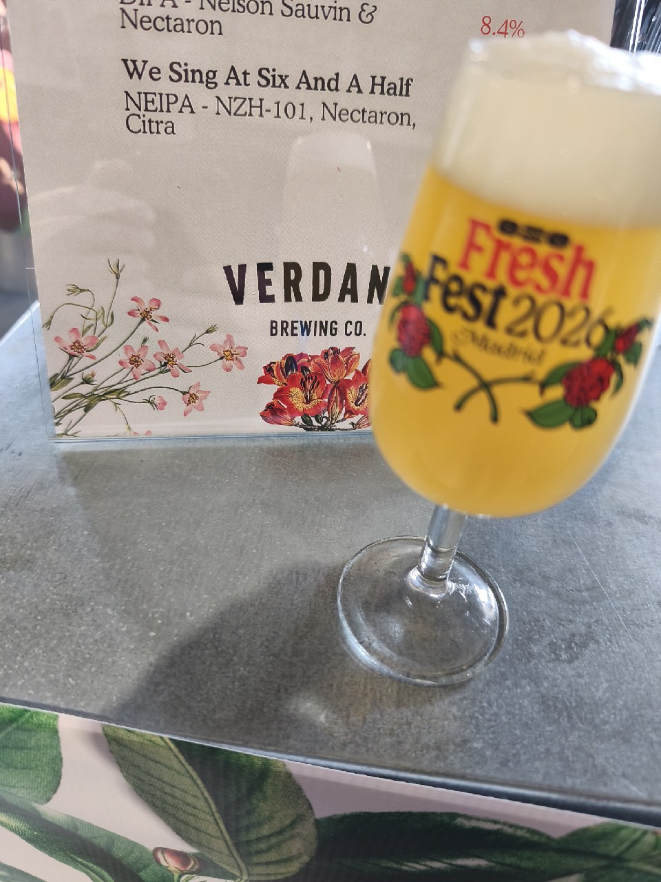 we sing at six and a half, Verdant Brewing Co.