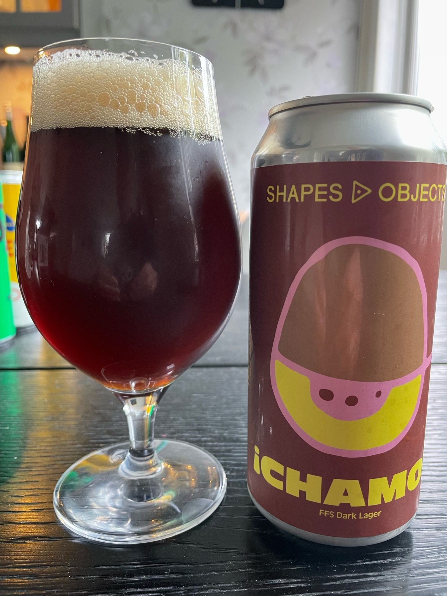 Ichamo! ffs dark lager, Shapes & Objects Beer Co