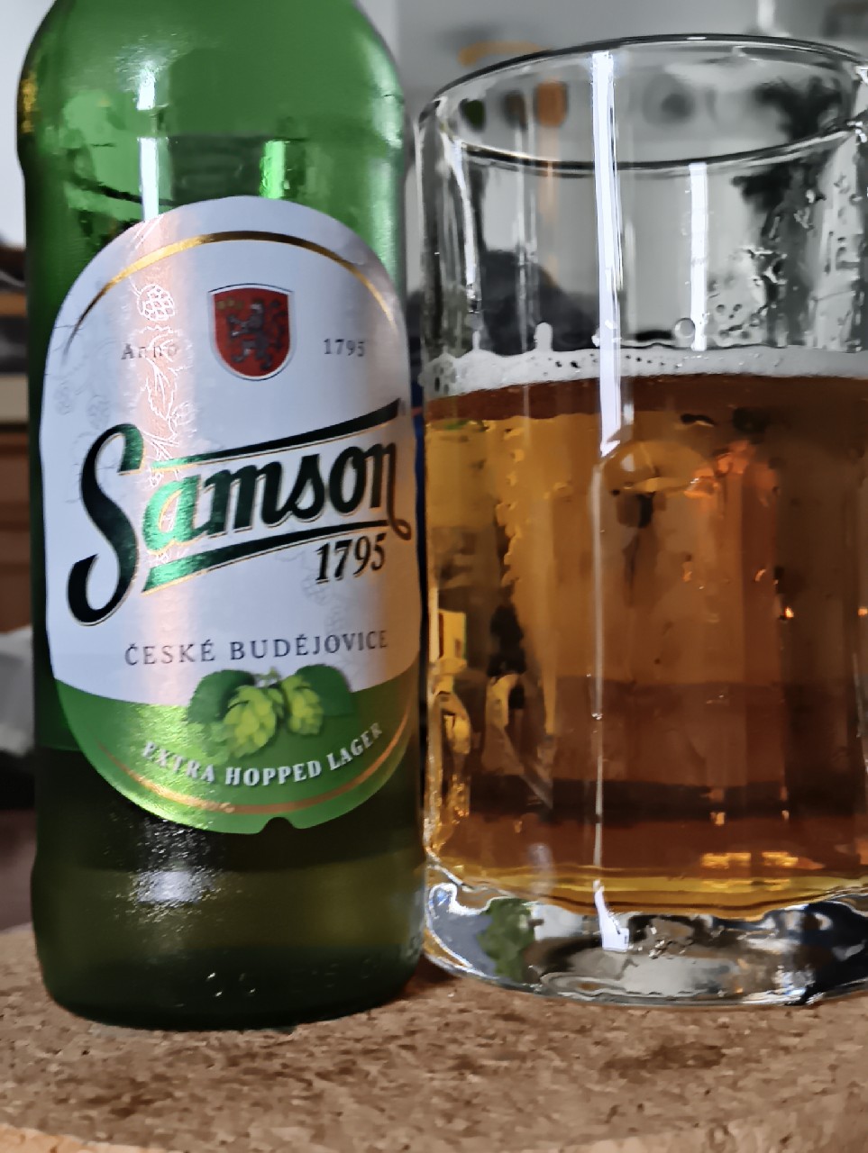 Samson 1795 extra hopped lager, Pivovar Samson (A-B InBev)