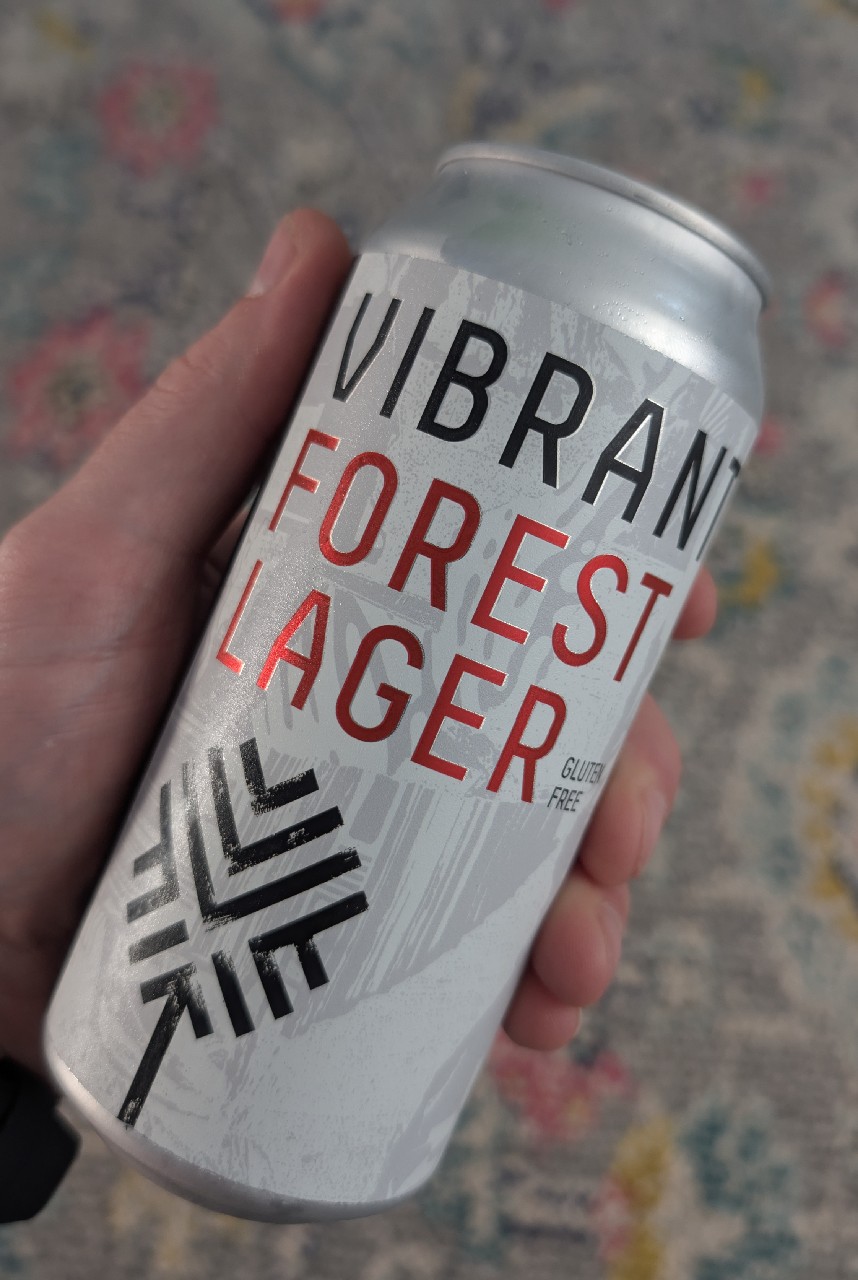 Vibrant forest lager gluten free, Vibrant Forest Brewery