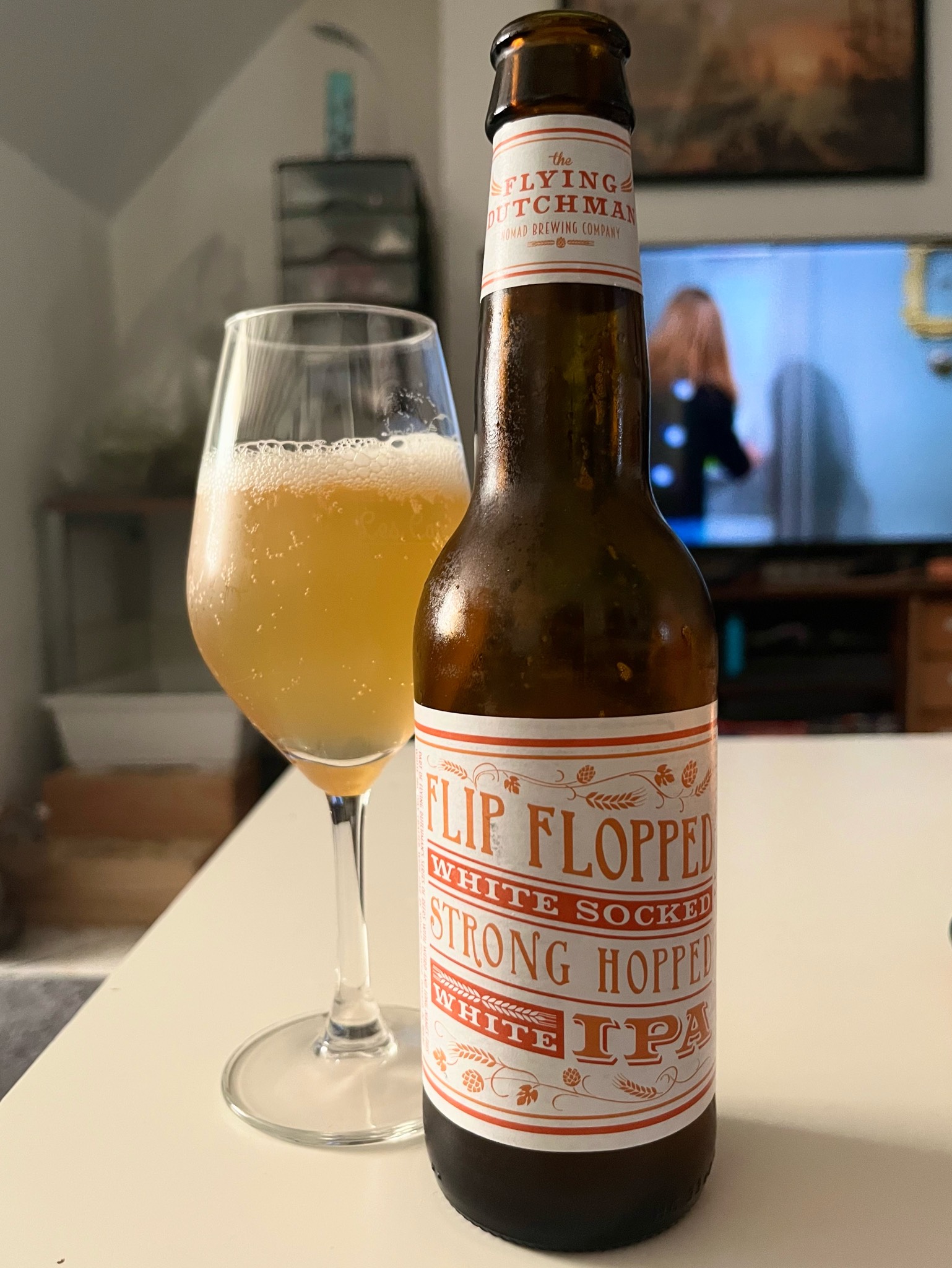 Flip Flopped White Socked Strong Hopped White IPA, The Flying Dutchman Nomad Brewing Company
