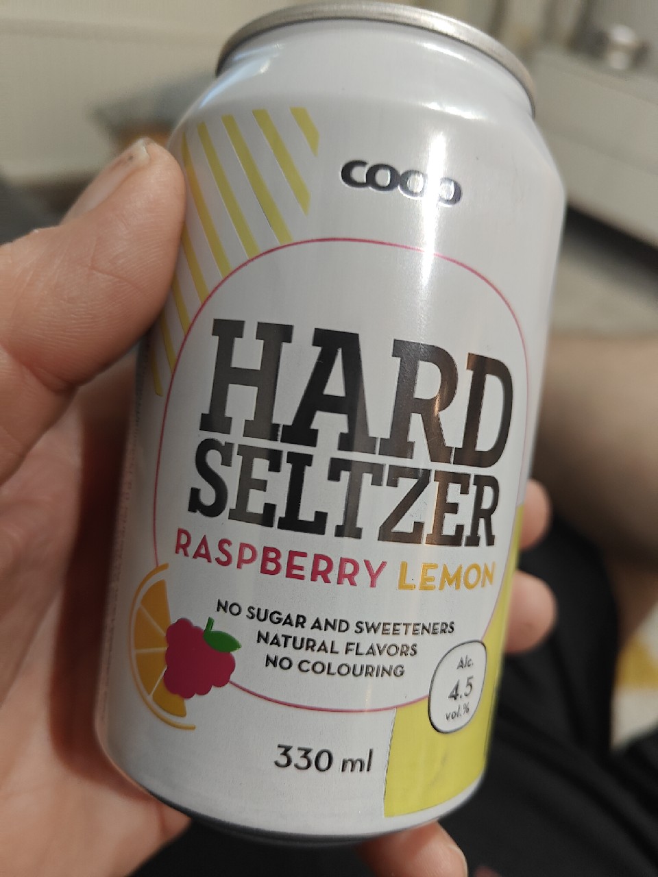 Coop Raspberry-Lemon Hard Seltzer, Finland