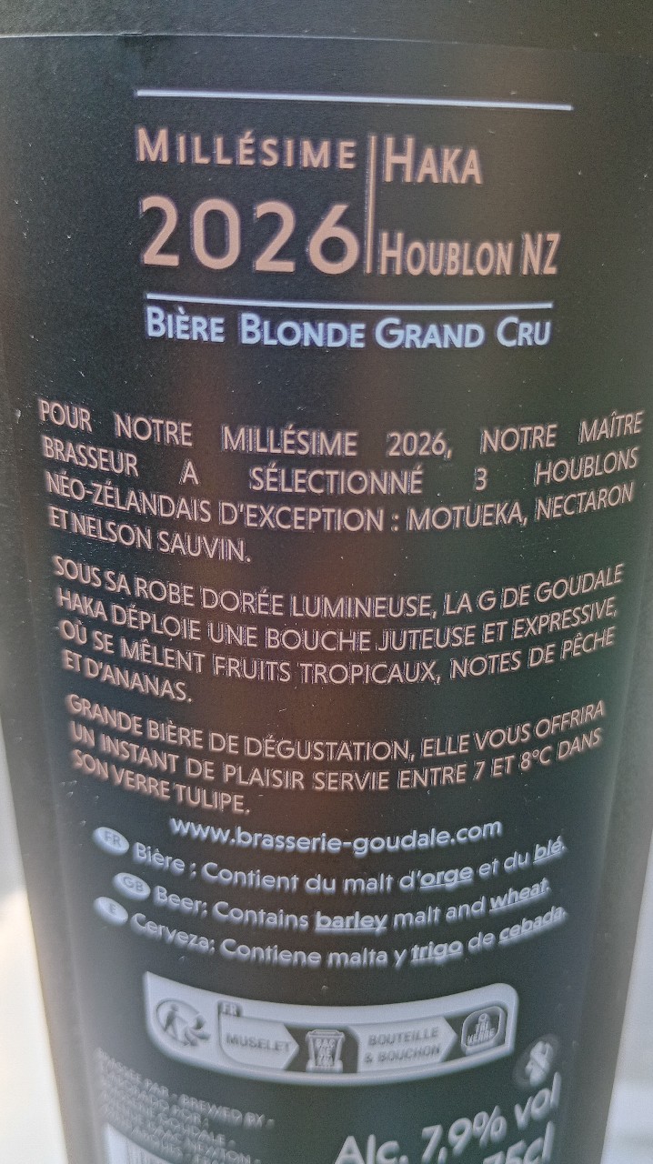 G de Goudale Millésime 2026, France