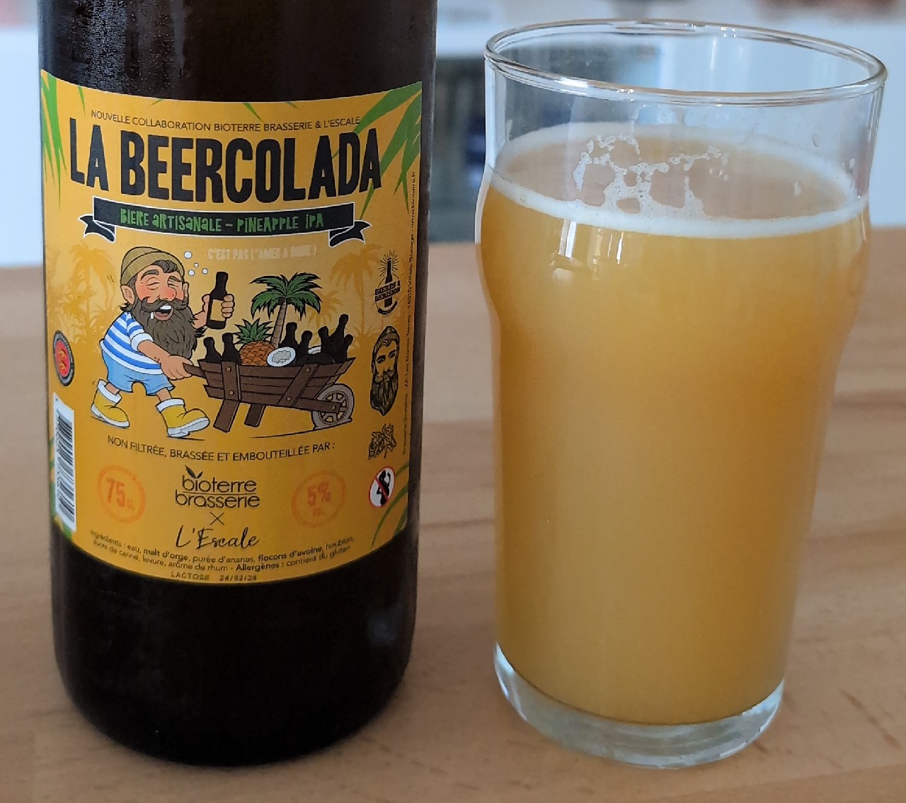 Beercolada - L'Escale Collab Bioterre Brasserie, L'Escale - Bière De La Mer