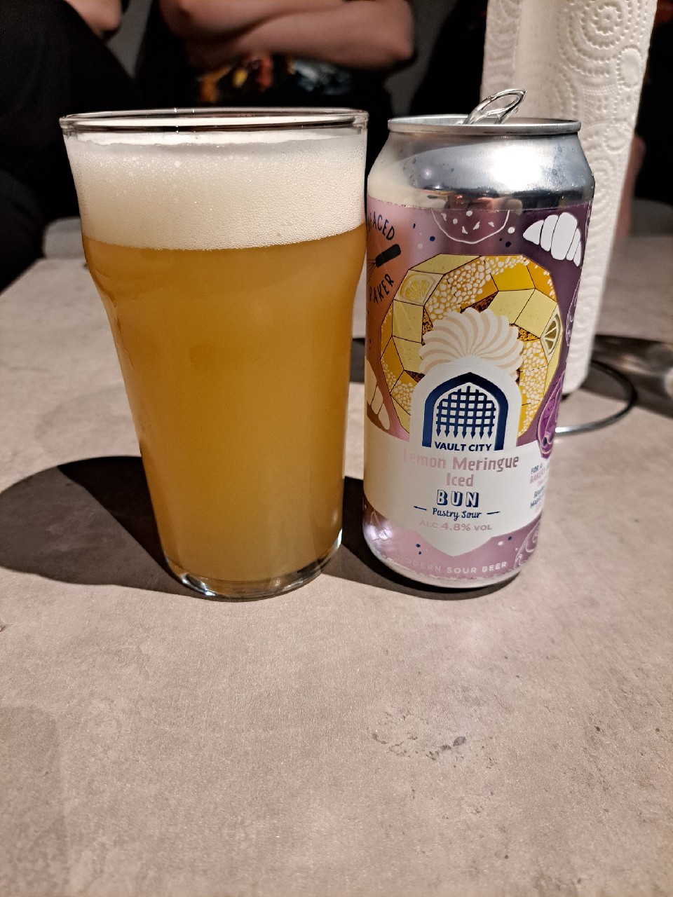 lemon meringue iced bun, Vault City Brewing