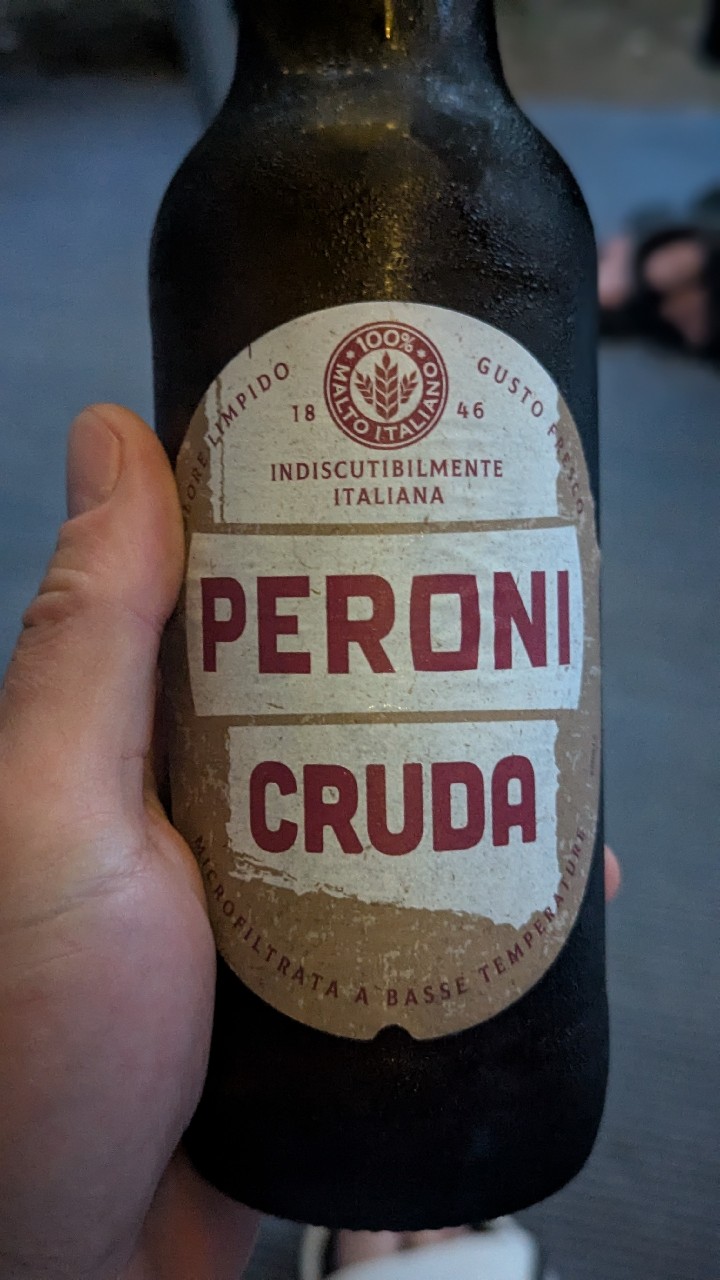 Peroni Cruda, Italy
