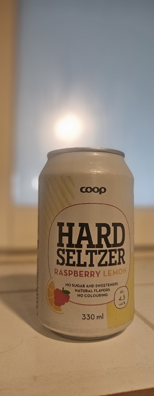 Coop Raspberry-Lemon Hard Seltzer, Finland