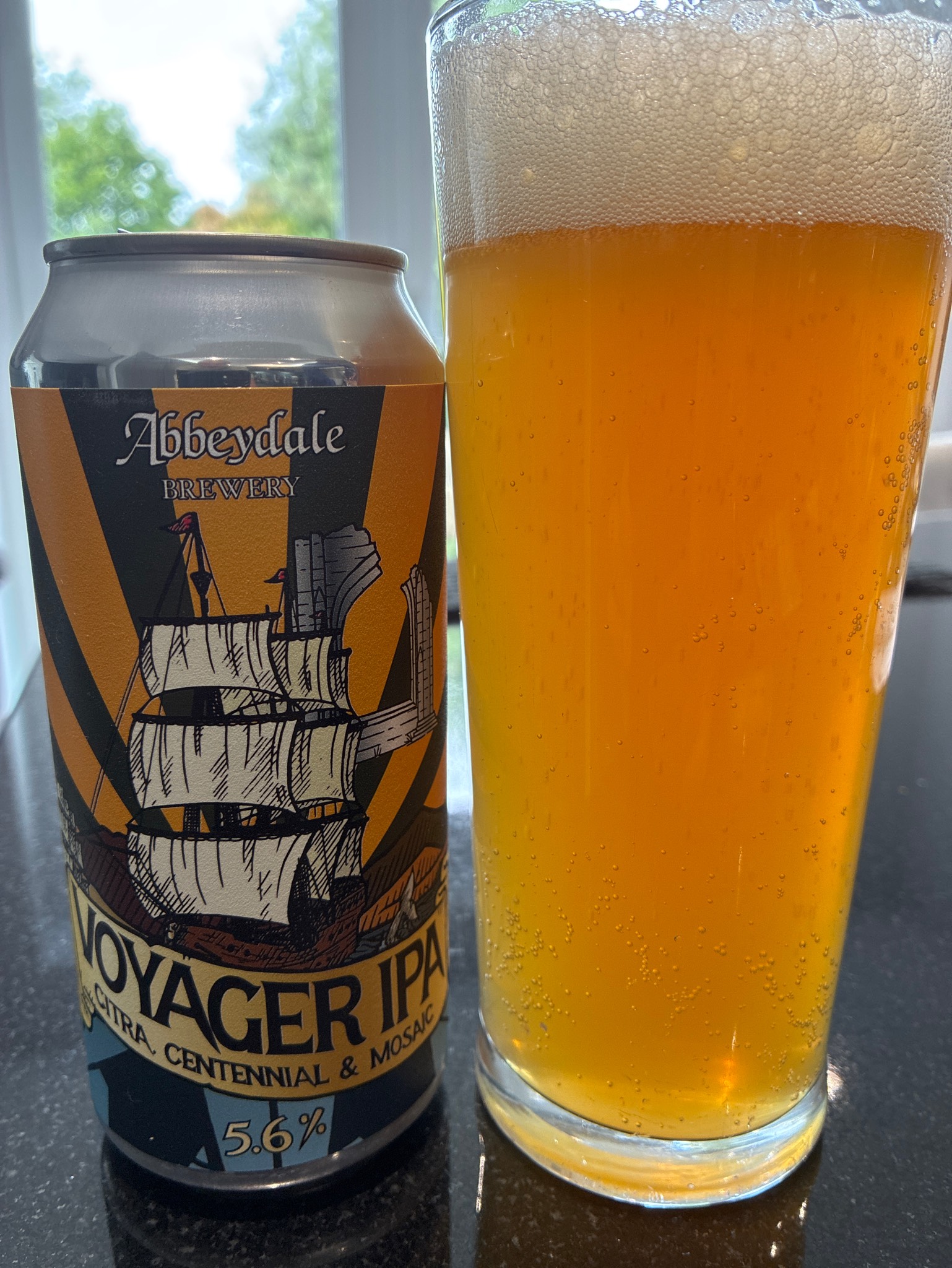 Voyager IPA: citra, centennial & mosaic, Abbeydale Brewery