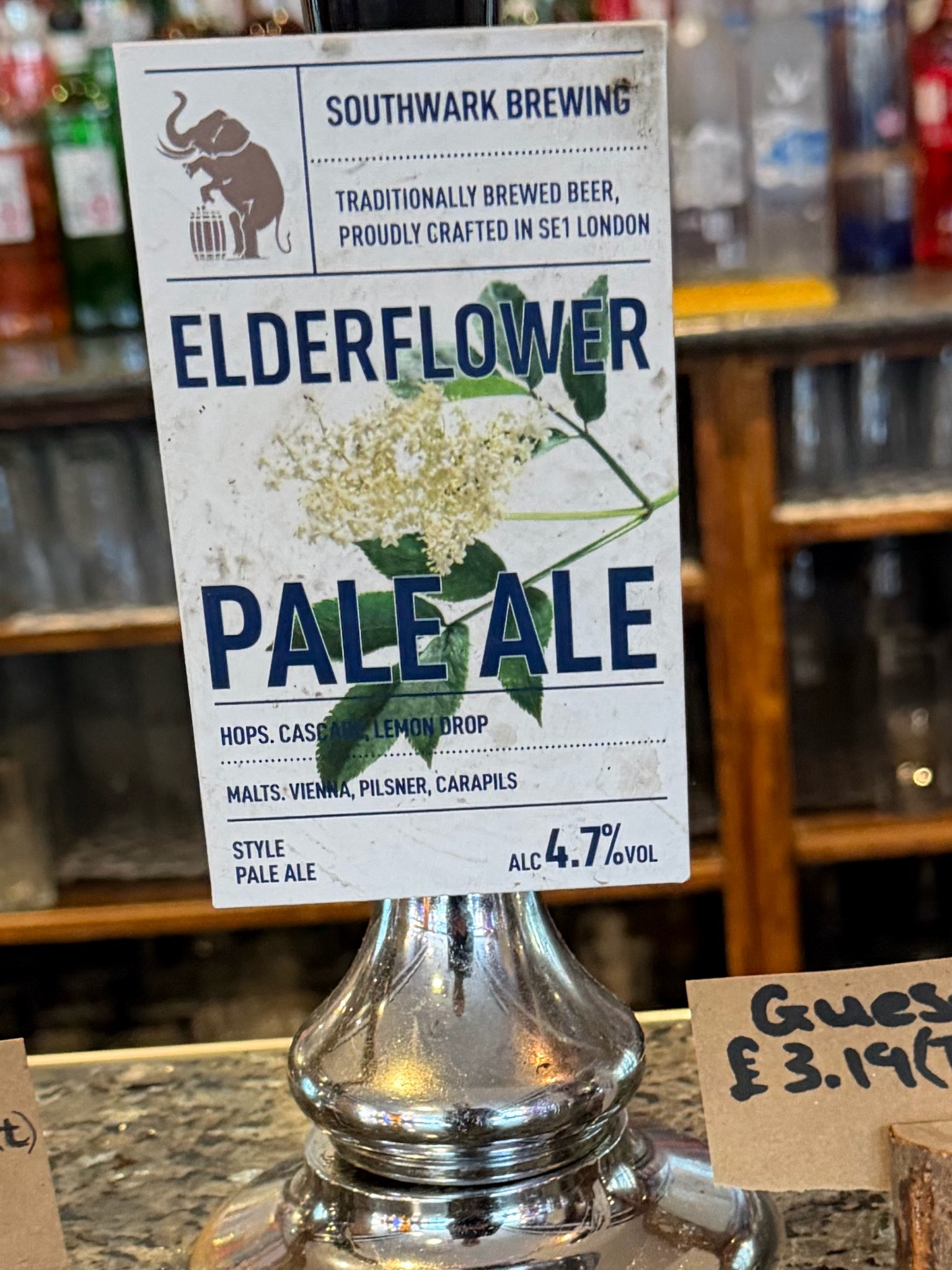 Elderflower Pale Ale, Southwark Brewing