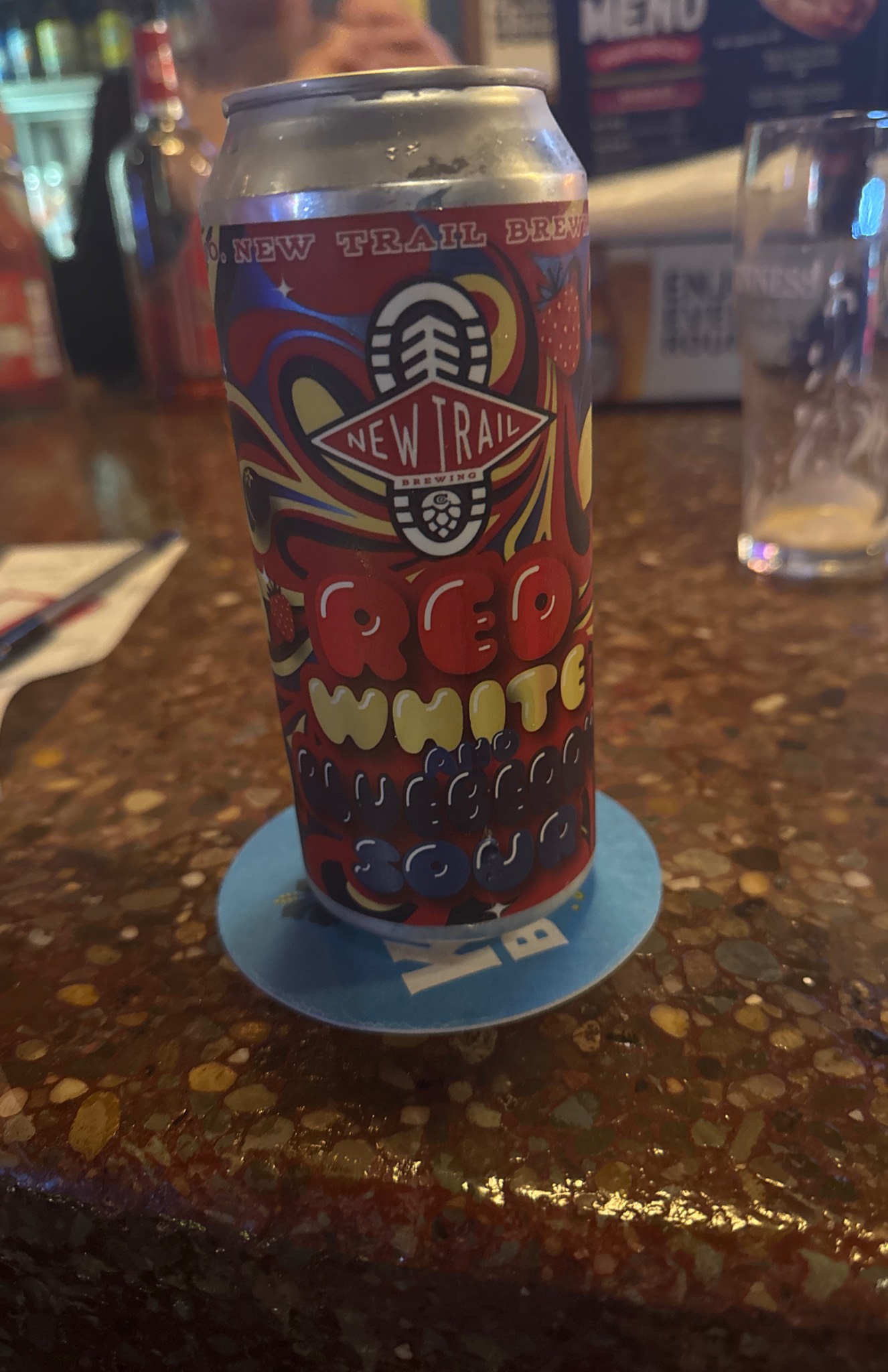 Red white and blueberry sour, New Trail Brewing Co