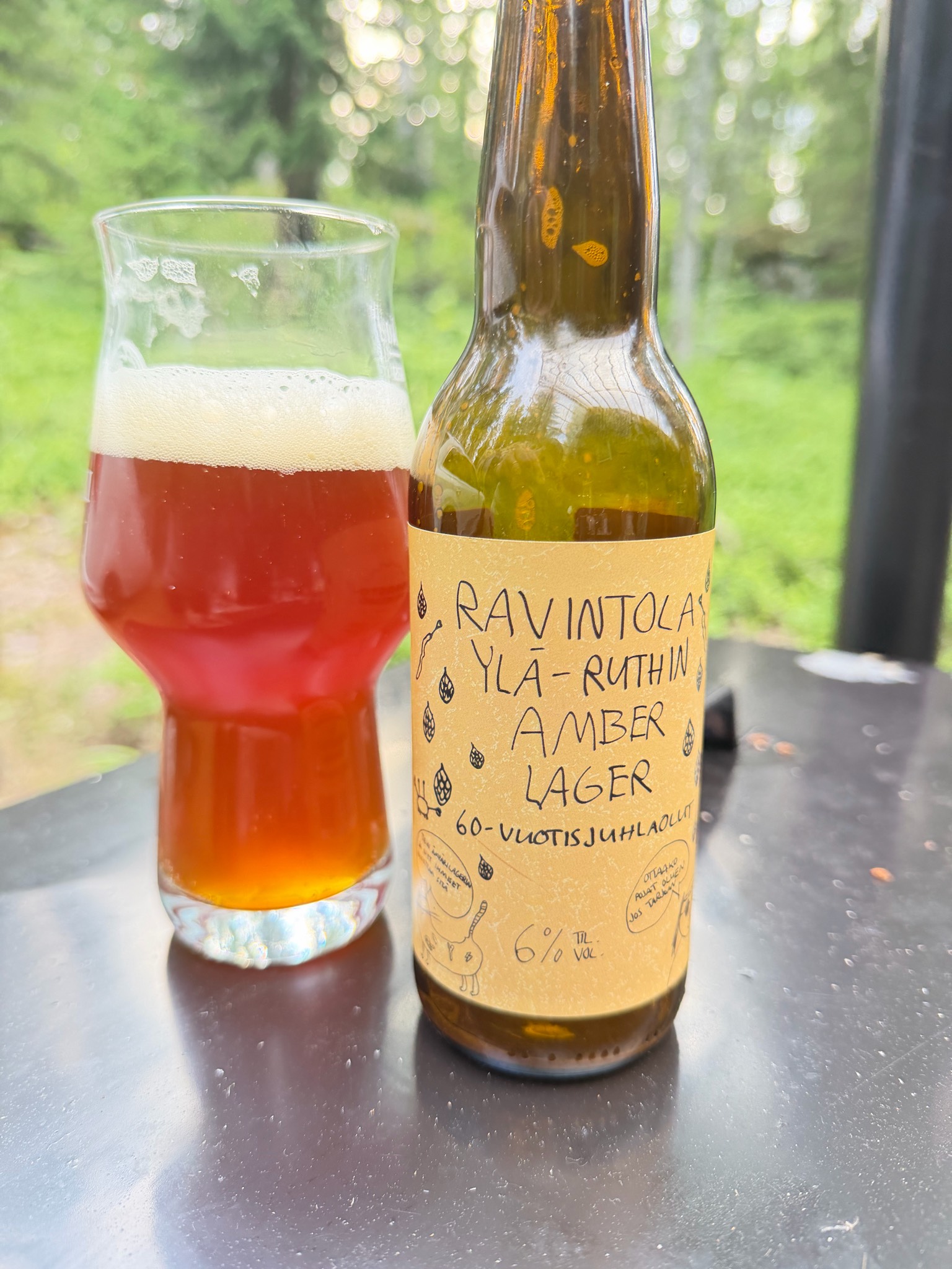 Ravintola Ylä-Ruthin Amber Lager 60-vuotisjuhlaolut, Varastopanimo