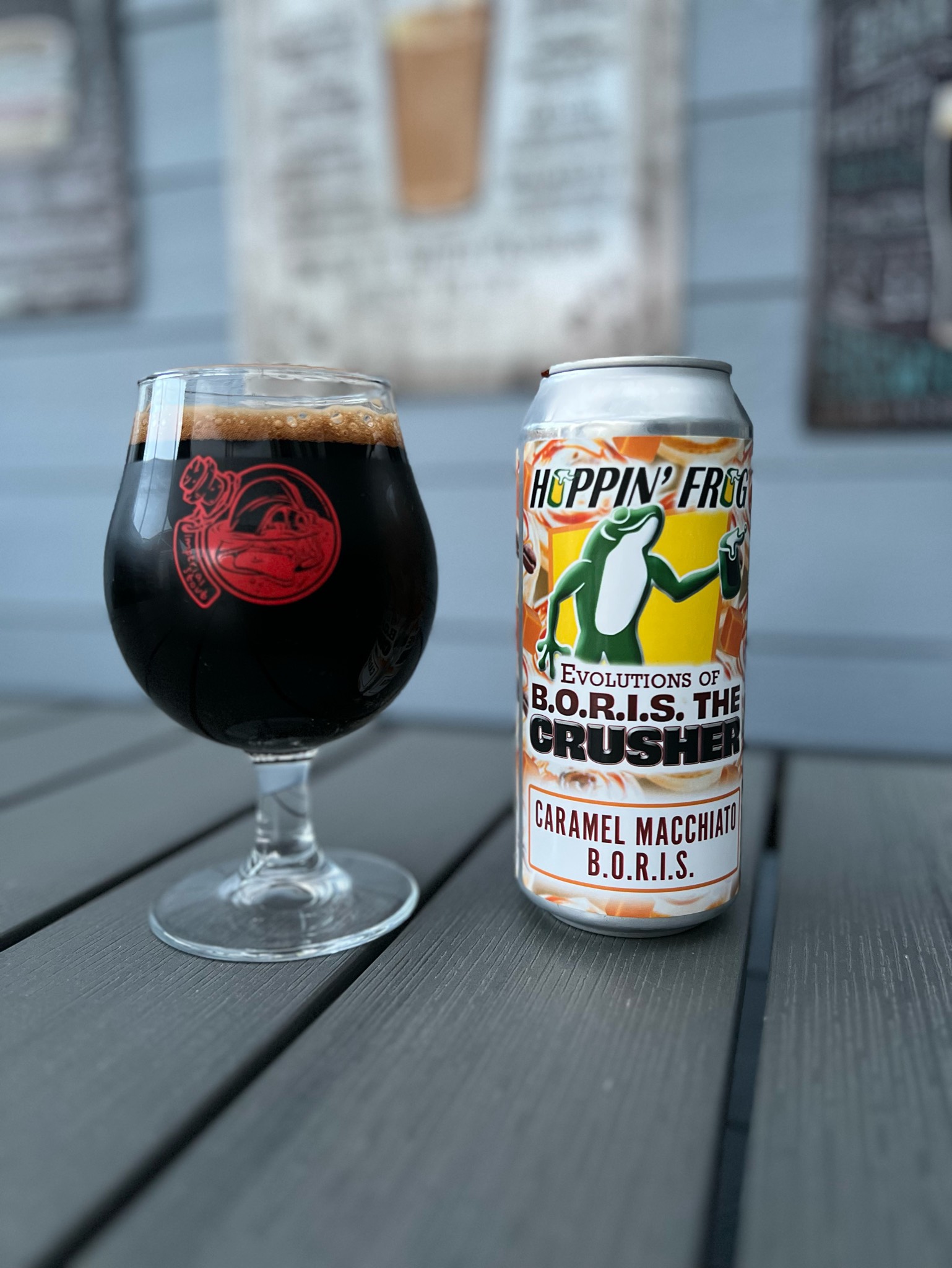 Evolutions of B.O.R.I.S The Crusher Caramel Macchiato B.O.R.I.S, Hoppin' Frog Brewery