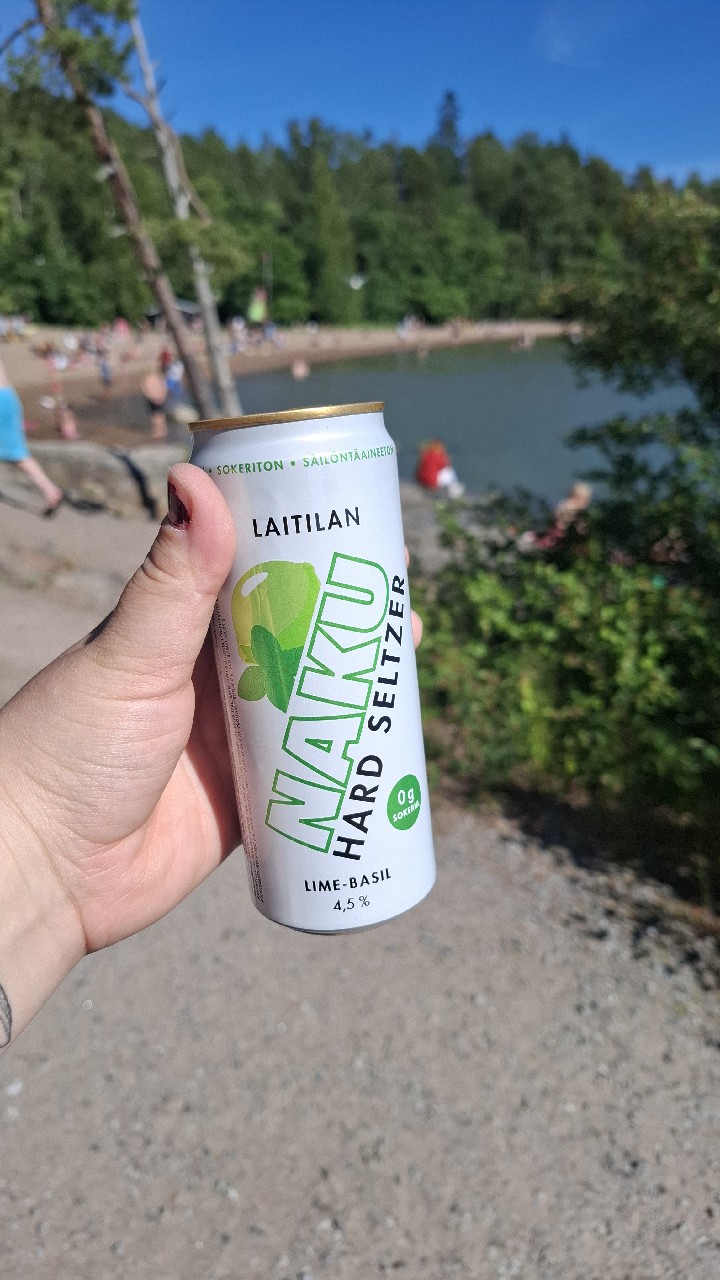 NAKU Hard Seltzer Lime-Basil, Finland
