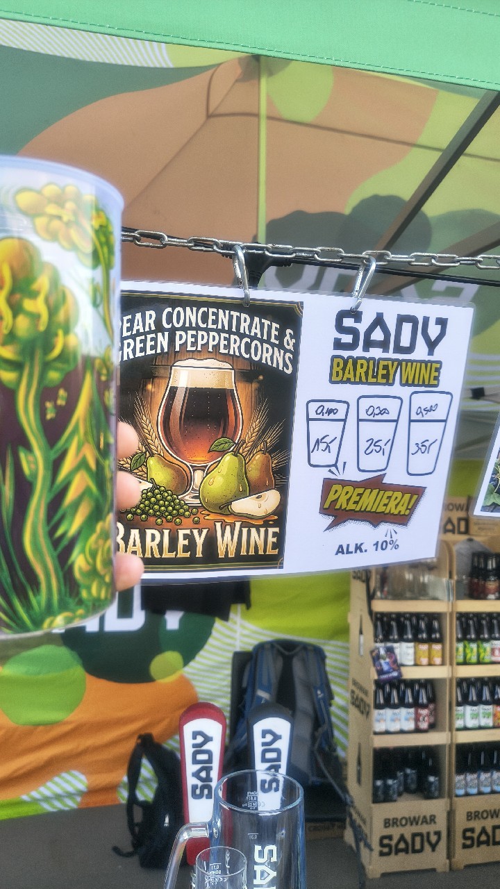 Barley Wine: Pear Concentrate & Green Peppercorns, Browar Sady
