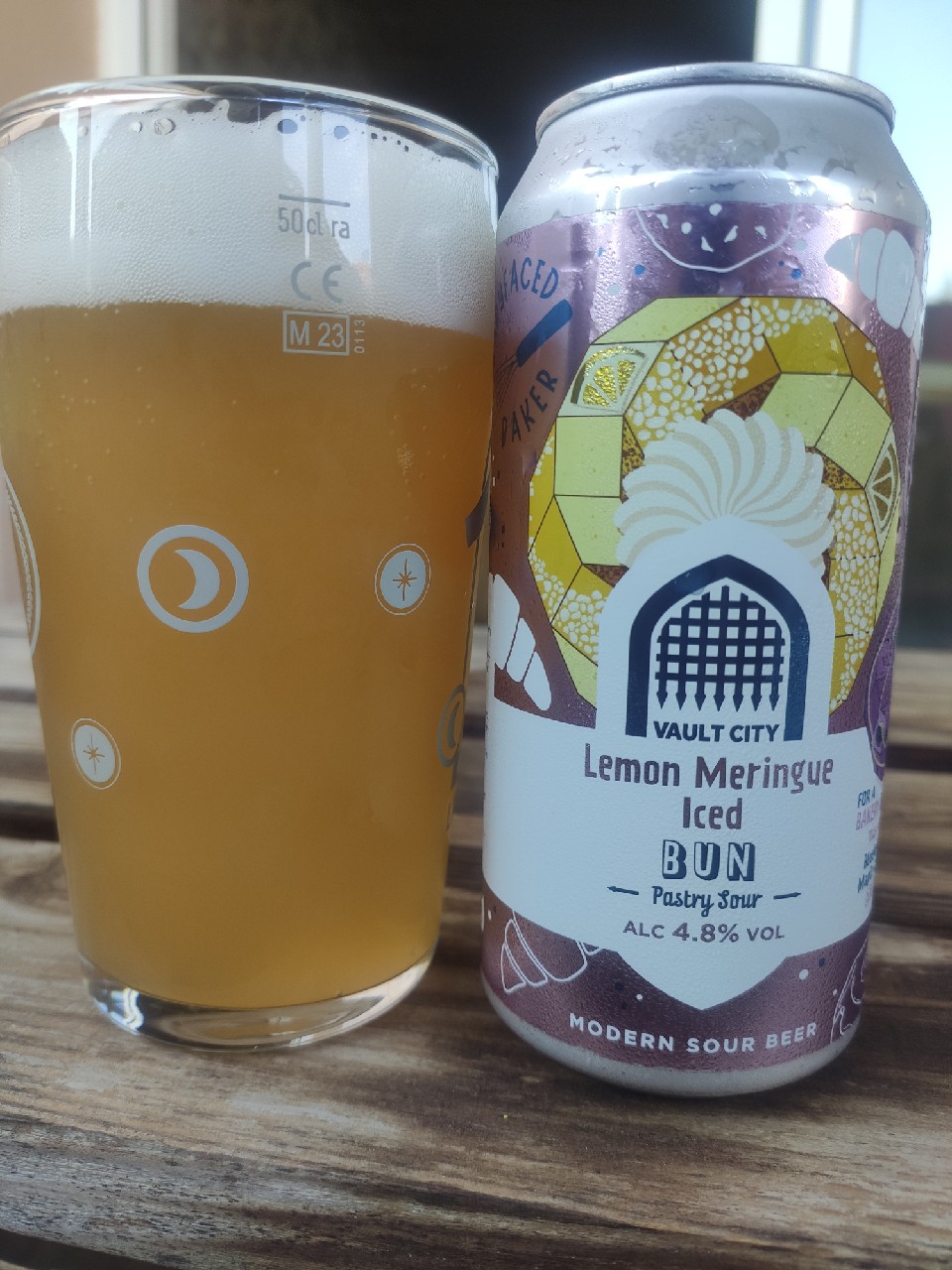 lemon meringue iced bun, Vault City Brewing