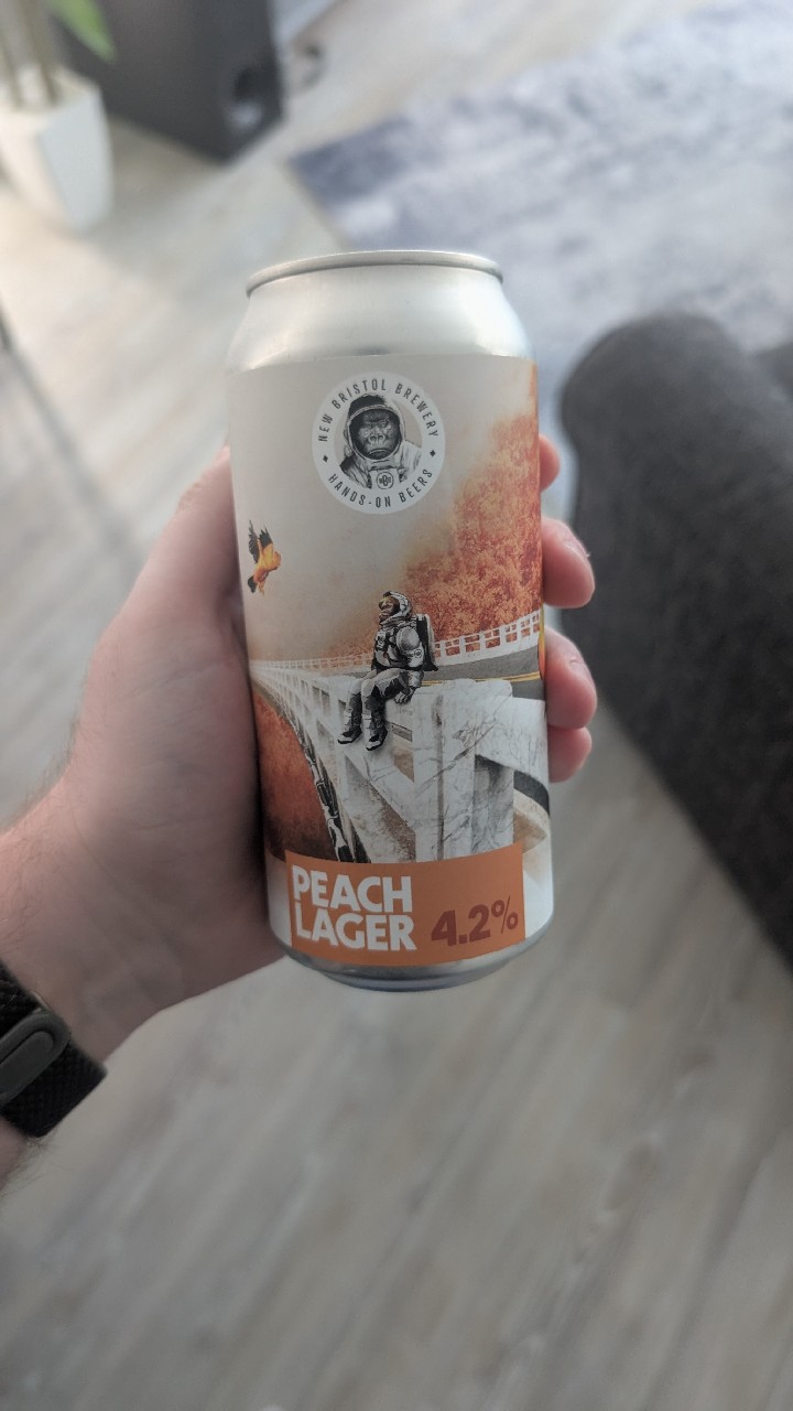 peach lager, New Bristol Brewery