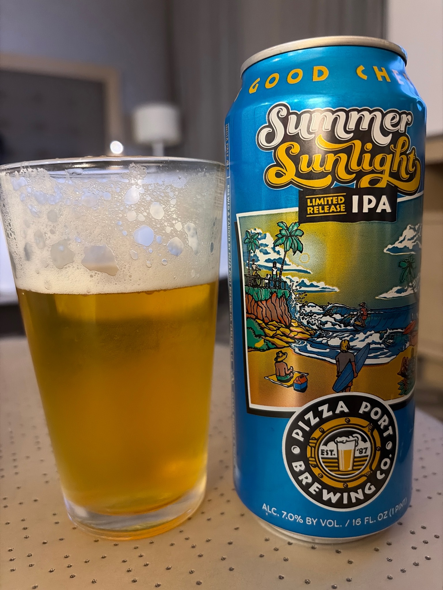 Summer sunlight, Pizza Port Brewery