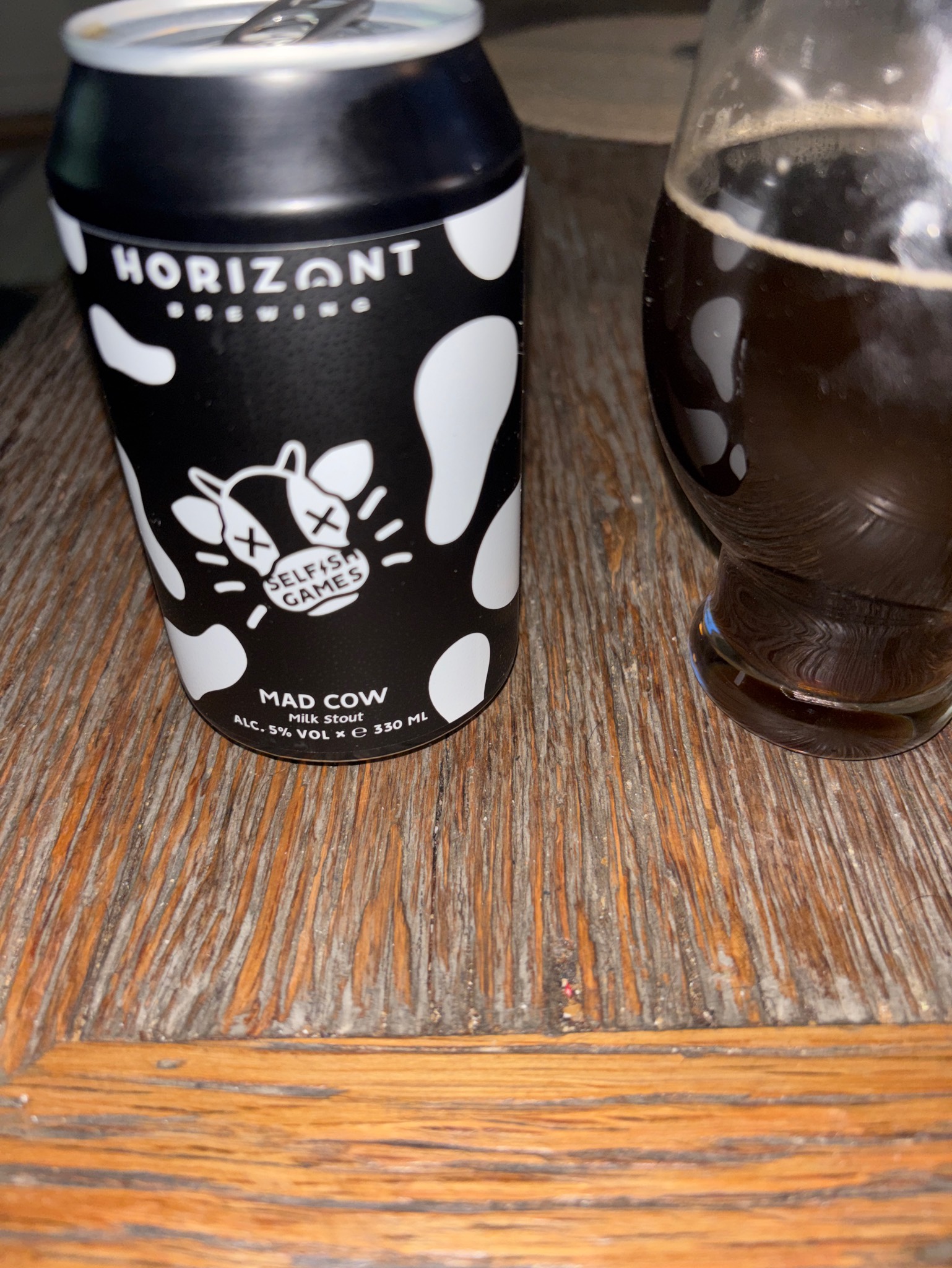 Mad Cow Milk Stout, Looking Glass Brewing Company