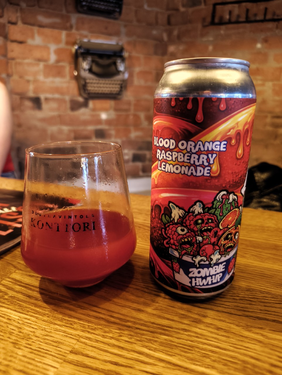 Zombie HWhip: Blood Orange Raspberry Lemonade, Beer Zombies Brewing Co.