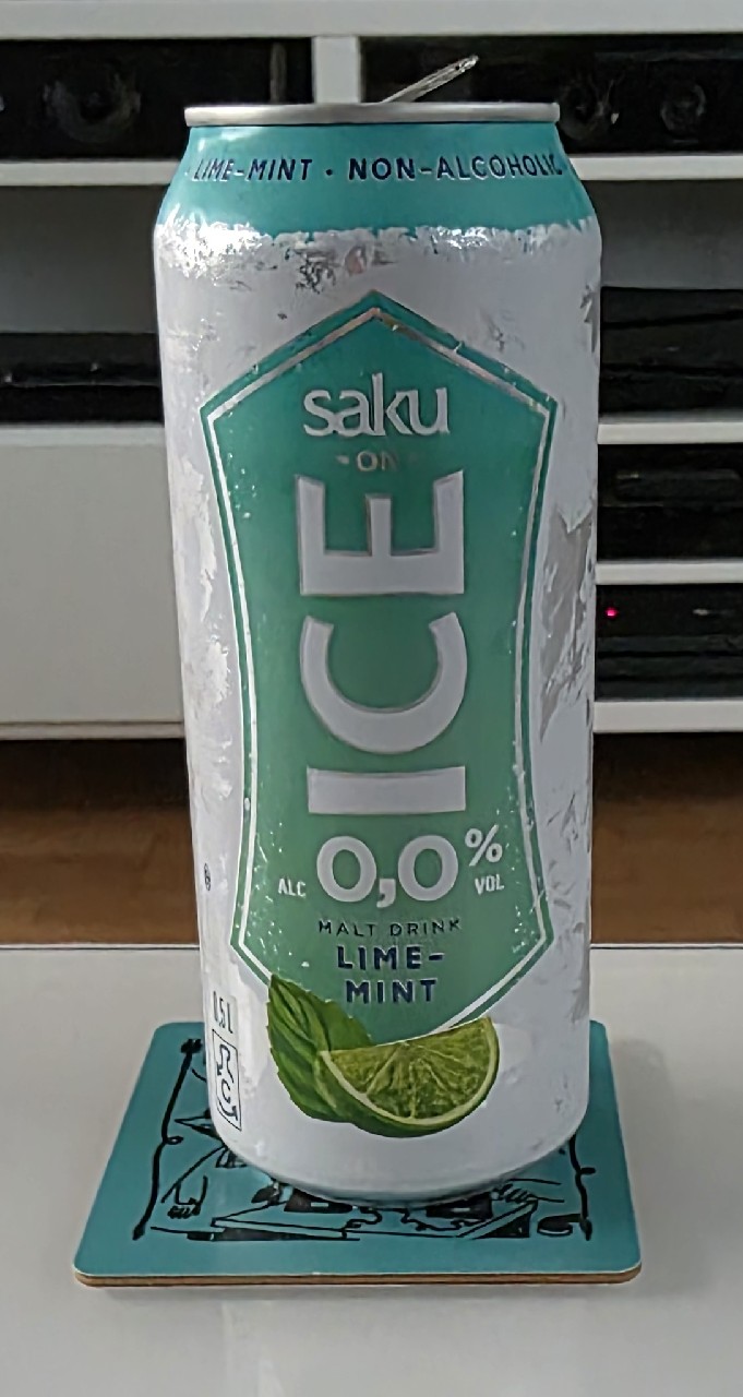 Saku on ice lime mint, Estonia